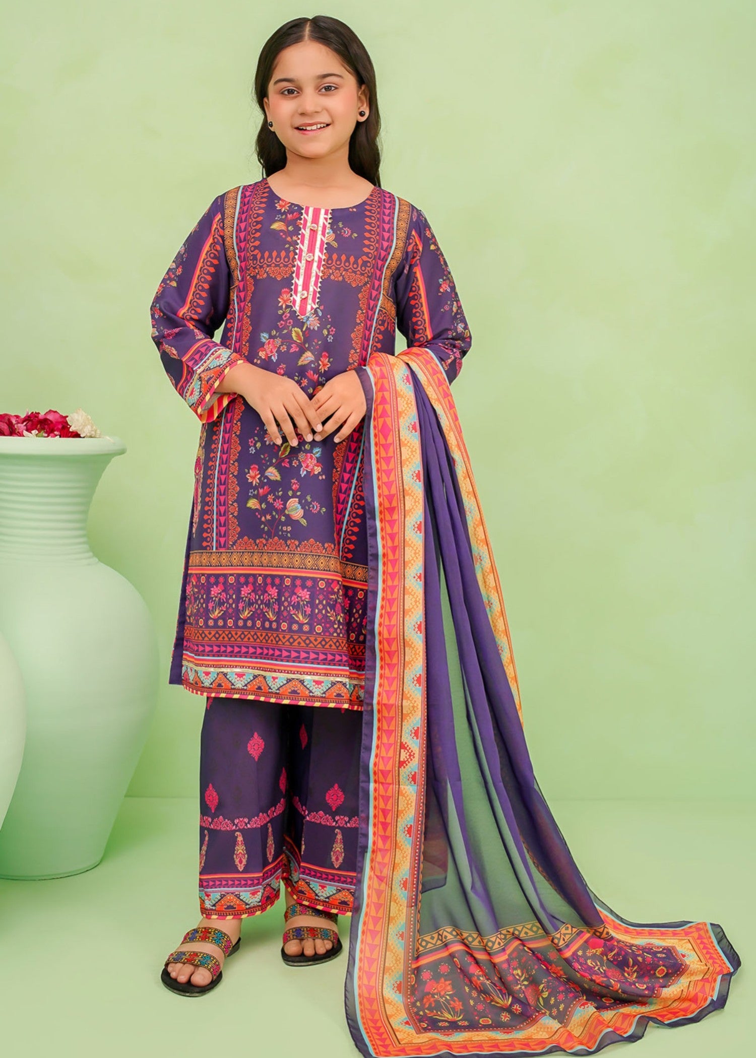 POLY-LAWN-DIGITAL-PRINTED-3-42 Pc Suit Corf