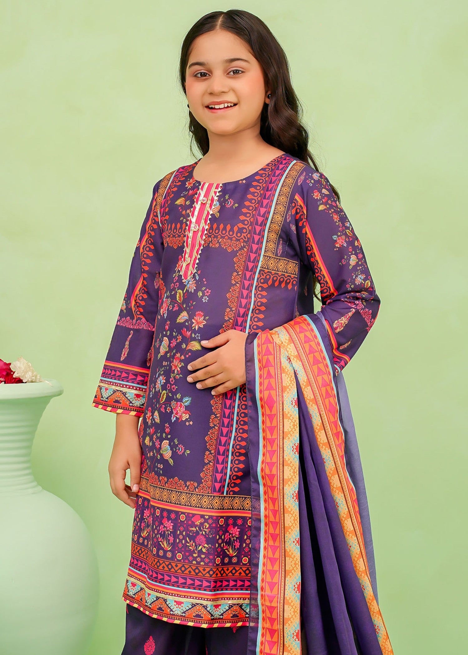 POLY-LAWN-DIGITAL-PRINTED-3-42 Pc Suit Corf