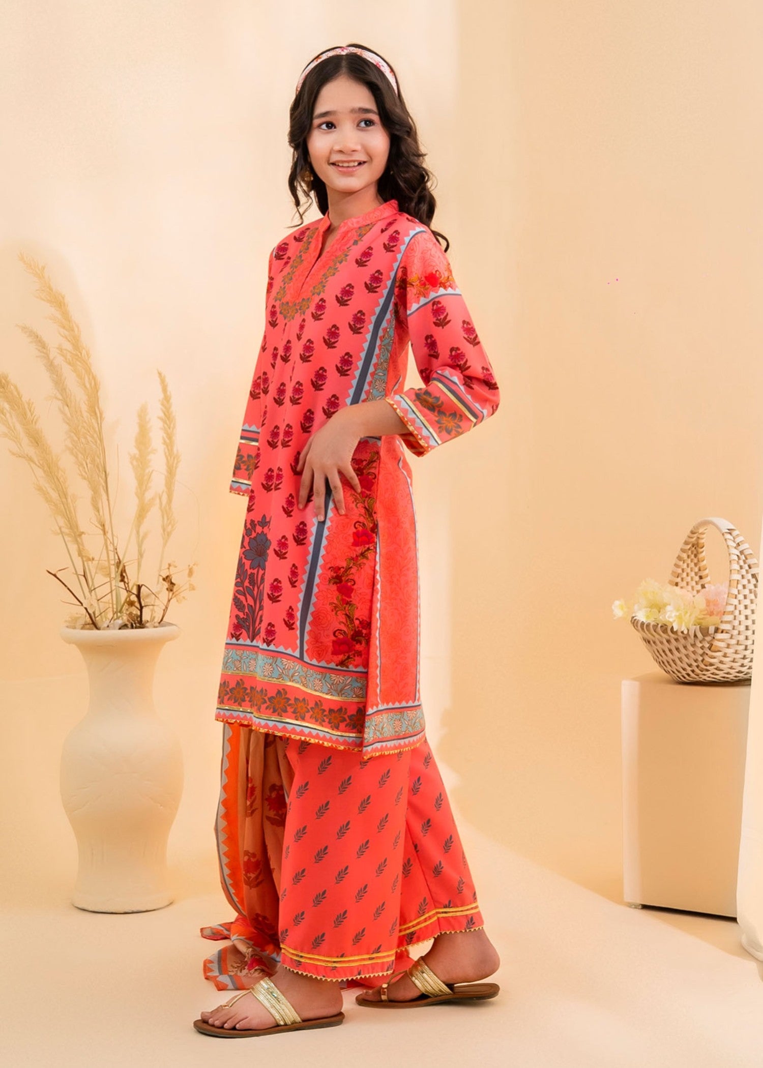 POLY-LAWN-DIGITAL-PRINTED-3-45 Pc Suit Corf