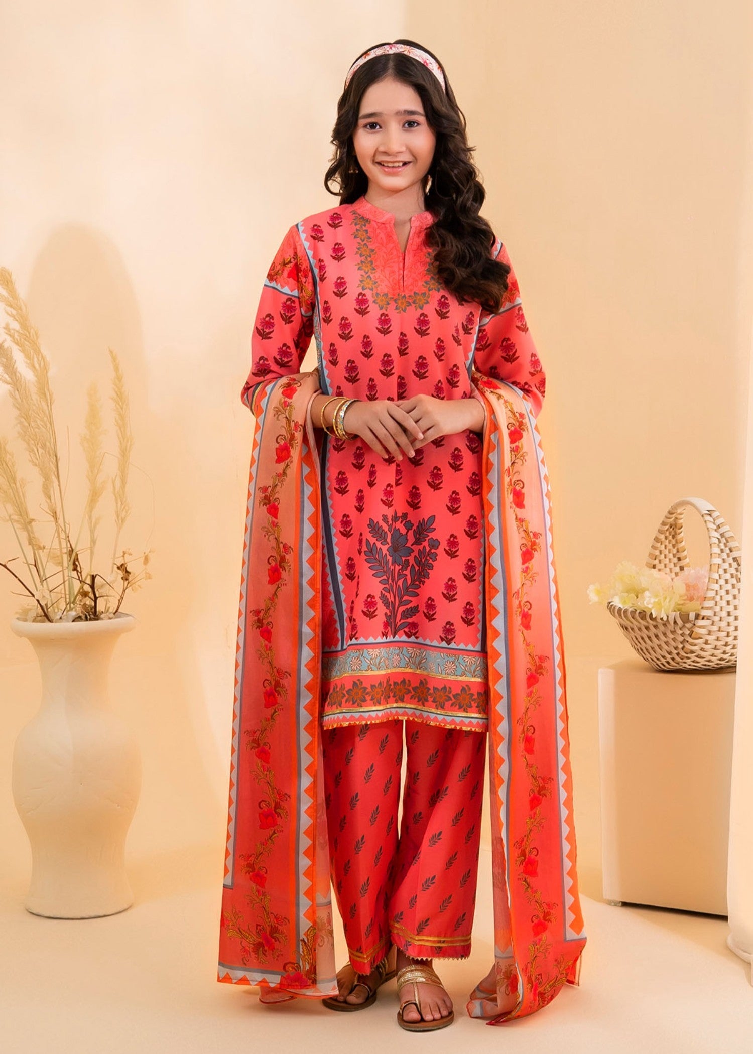 POLY-LAWN-DIGITAL-PRINTED-3-45 Pc Suit Corf