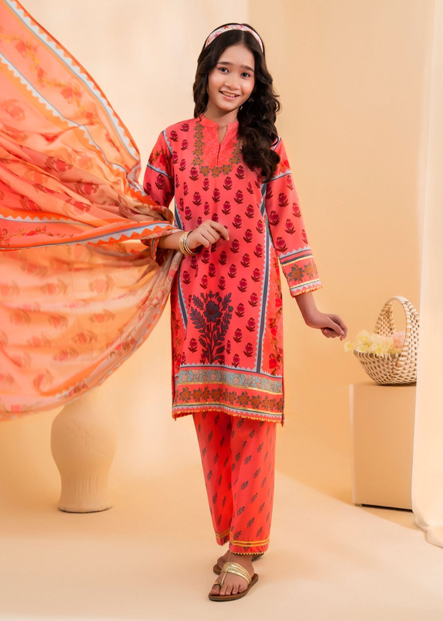 POLY-LAWN-DIGITAL-PRINTED-3-45 Pc Suit Corf