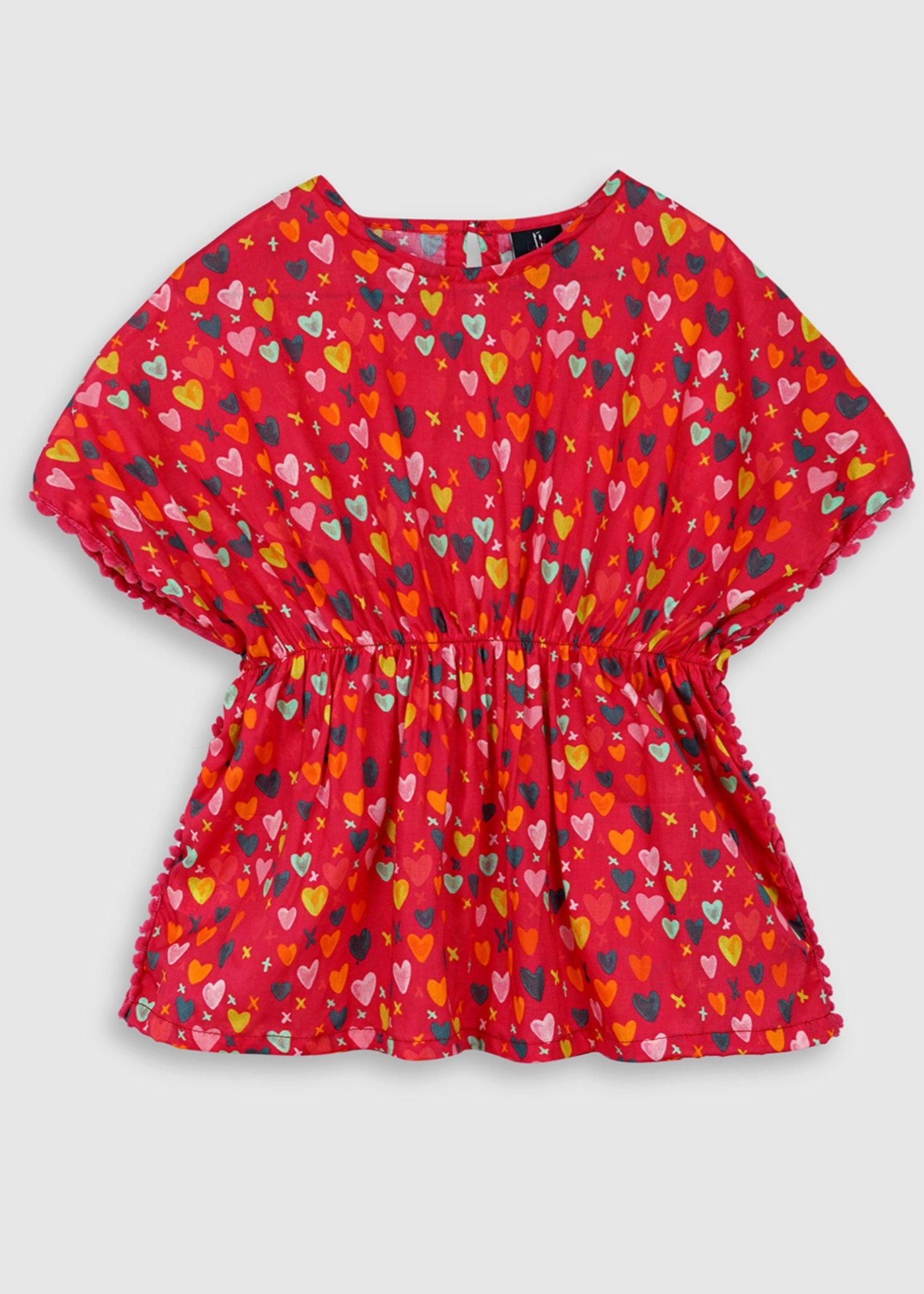 GIRLS-ALL-OVER-PRINTED-SOFT-COTTON-KAFTAN