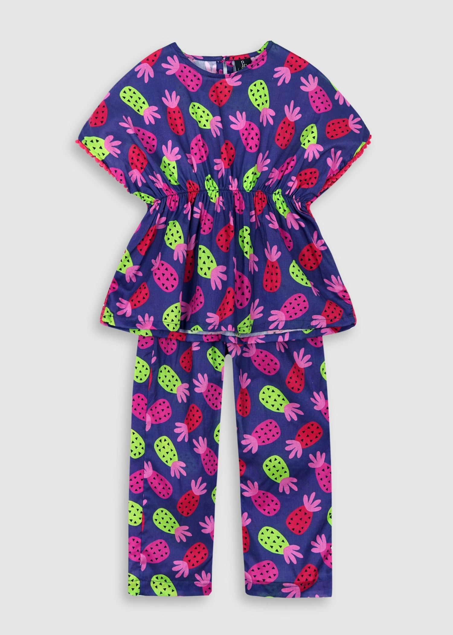 STITCHED-2 - Piece All Over Printed Lawn Kaftan With Capri