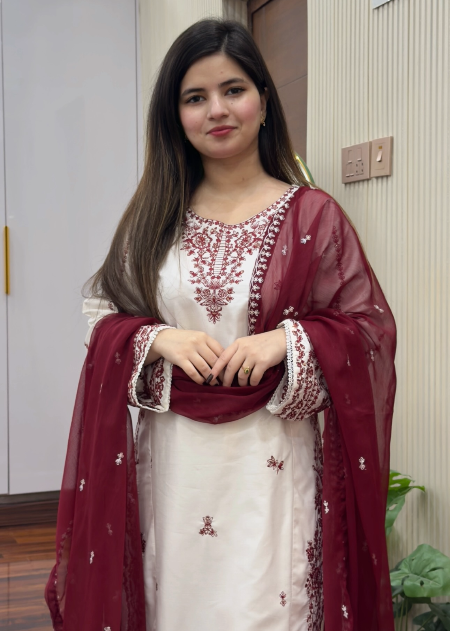 Tehzeeb Libas SNOW EMBROIDERED 3PC