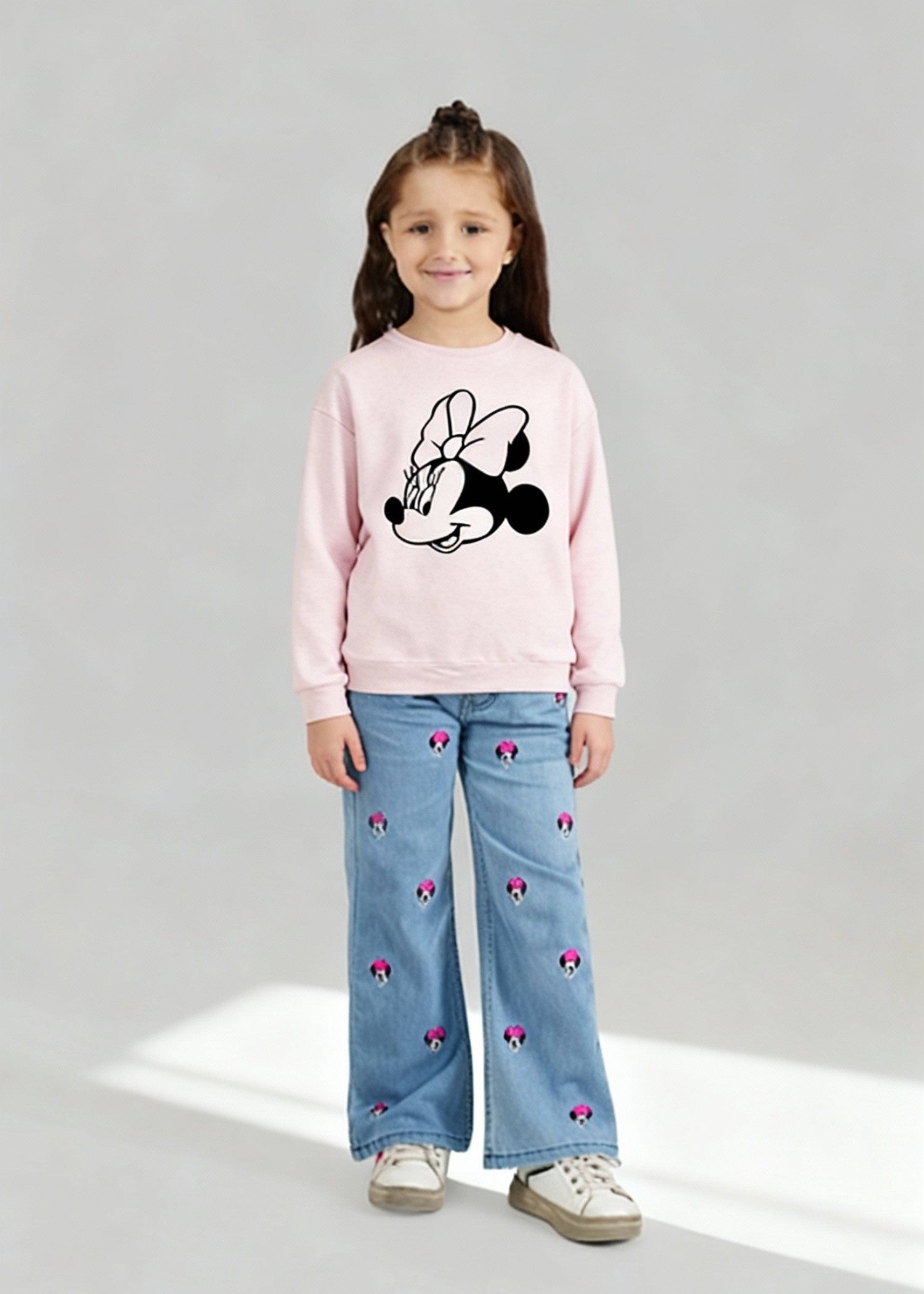 MINNIE-MOUSE-GIRLS-SWEATSHIRT-SOFT-PINK