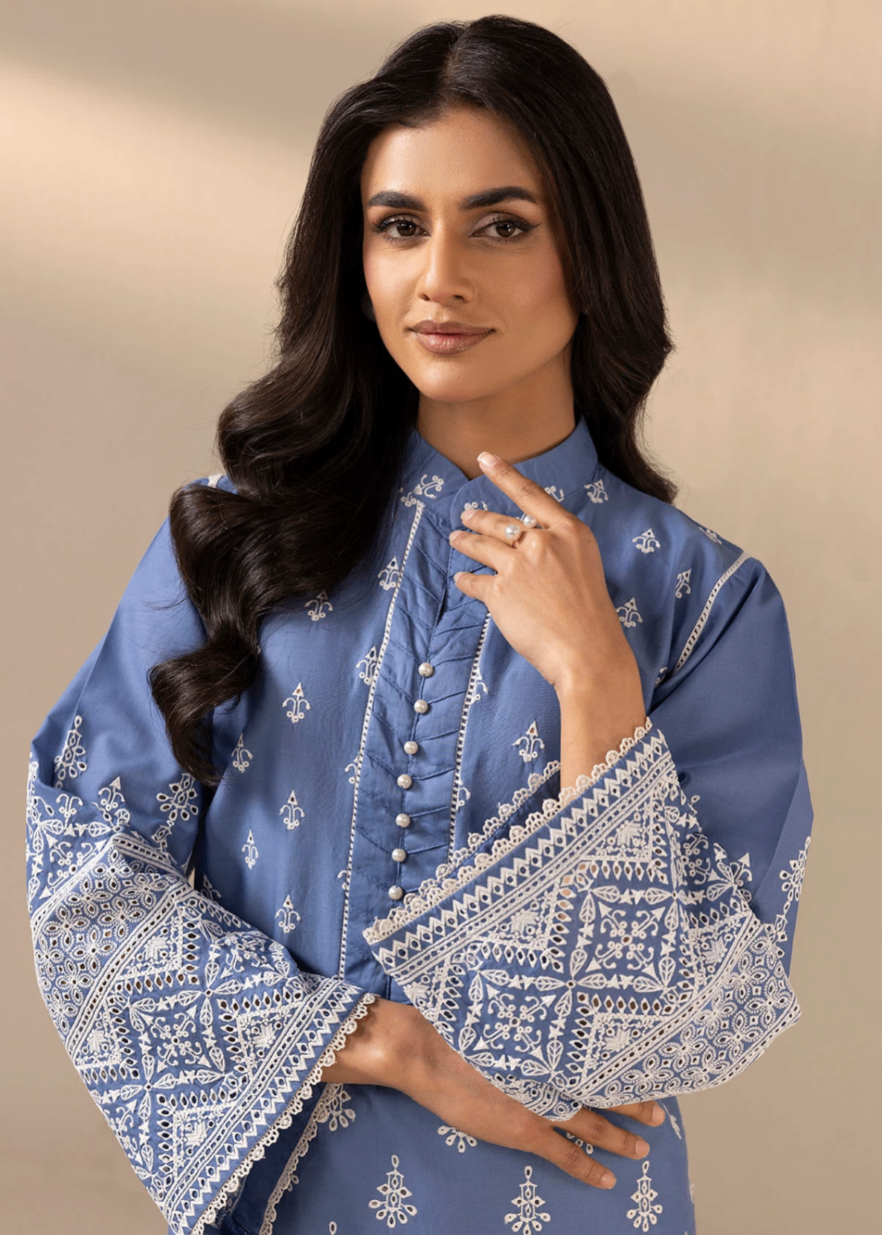 Motifz 4614-RUBY EMBROIDERED CAMBRIC STITCHED