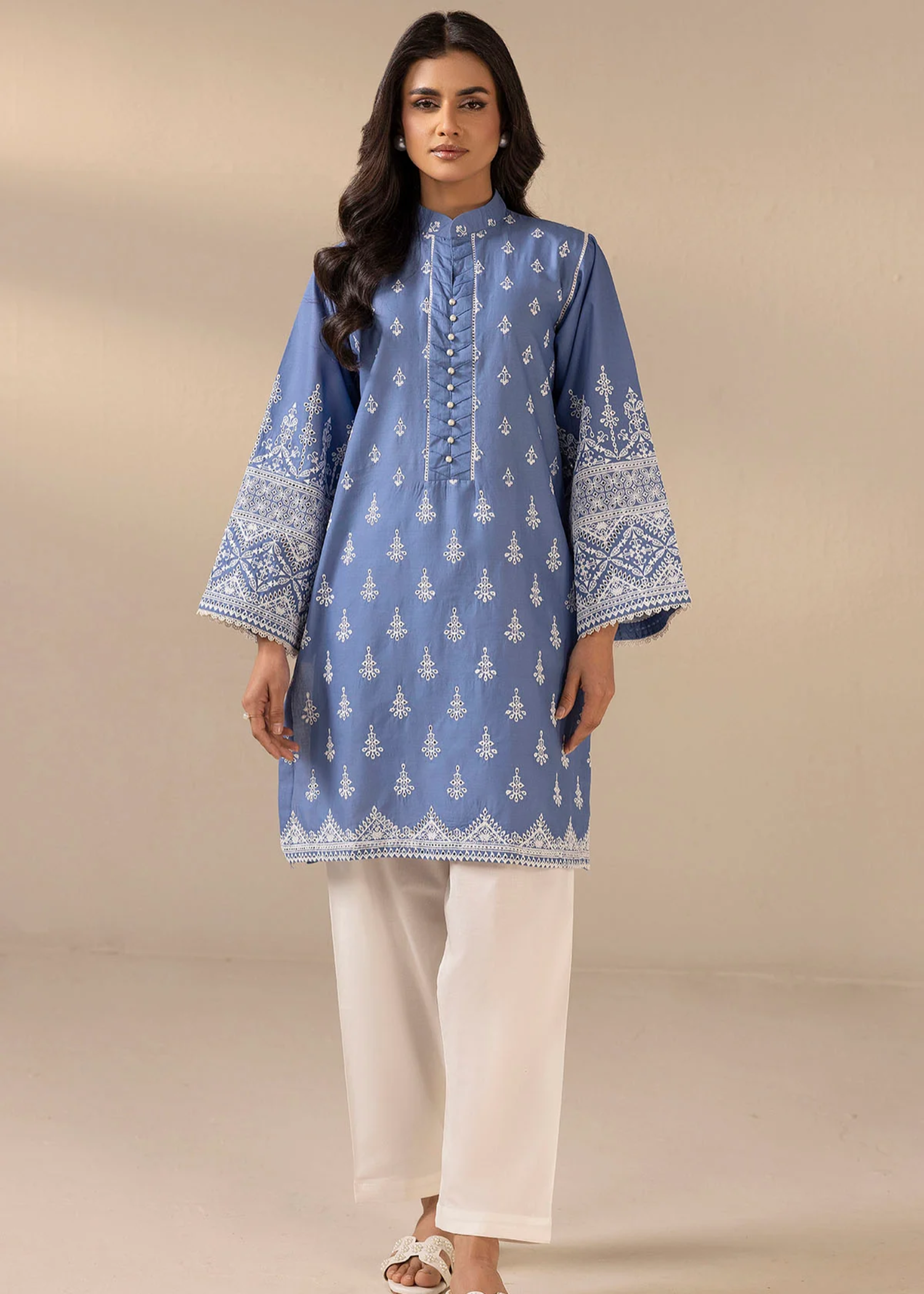 Motifz 4614-RUBY EMBROIDERED CAMBRIC STITCHED