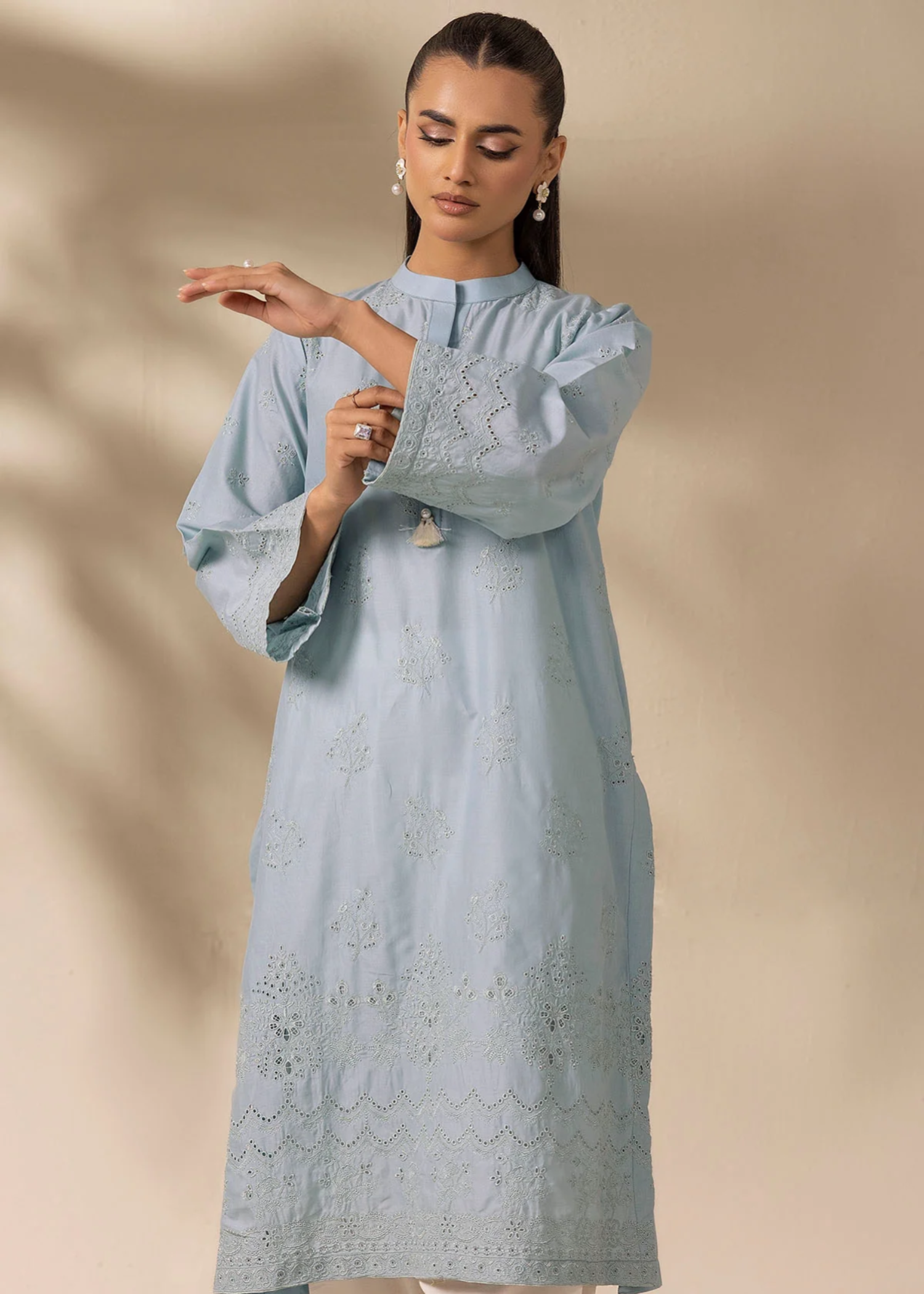 Motifz 5273-CITRINE EMBROIDERED CAMBRIC STITCHED