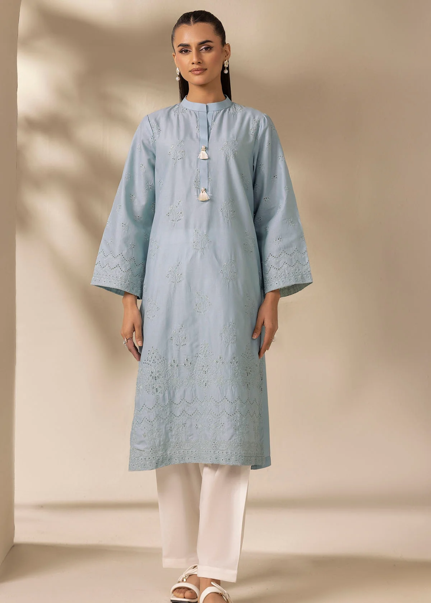 Motifz 5273-CITRINE EMBROIDERED CAMBRIC STITCHED