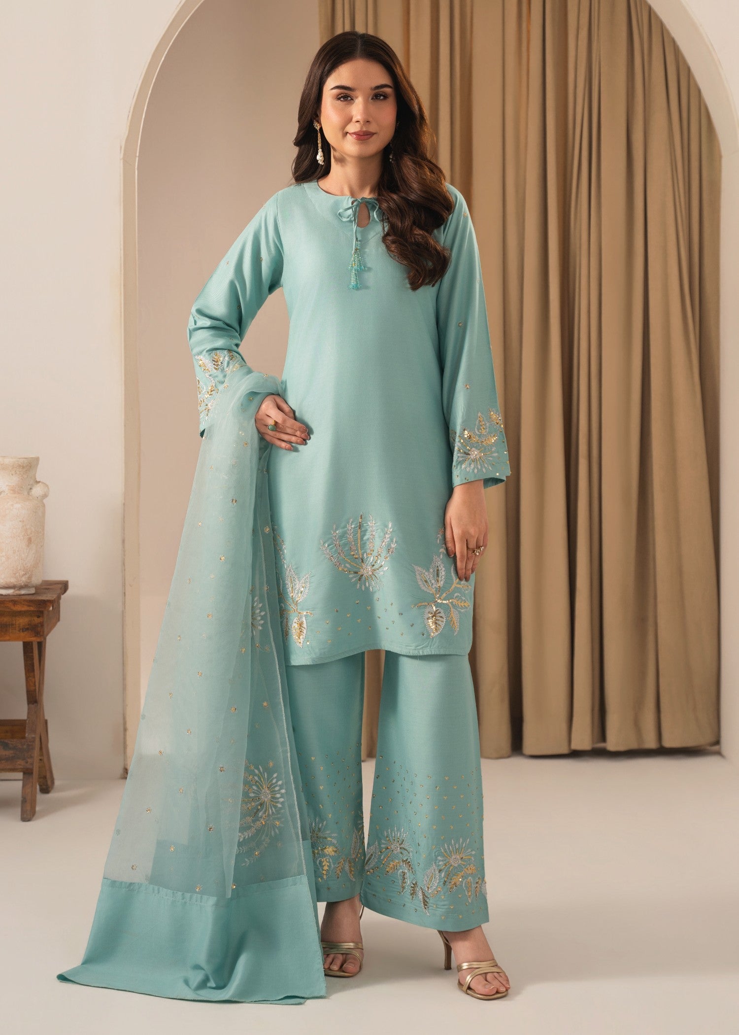 Tehzeeb Libas ZARNAAB EMBROIDERED 3PC