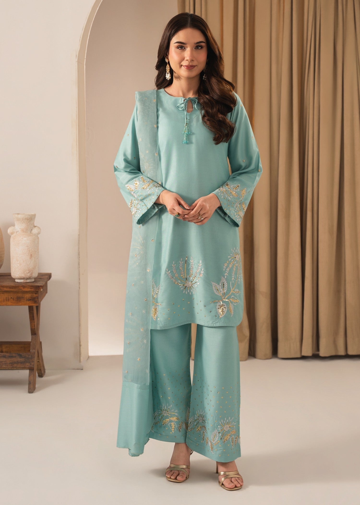 Tehzeeb Libas ZARNAAB EMBROIDERED 3PC