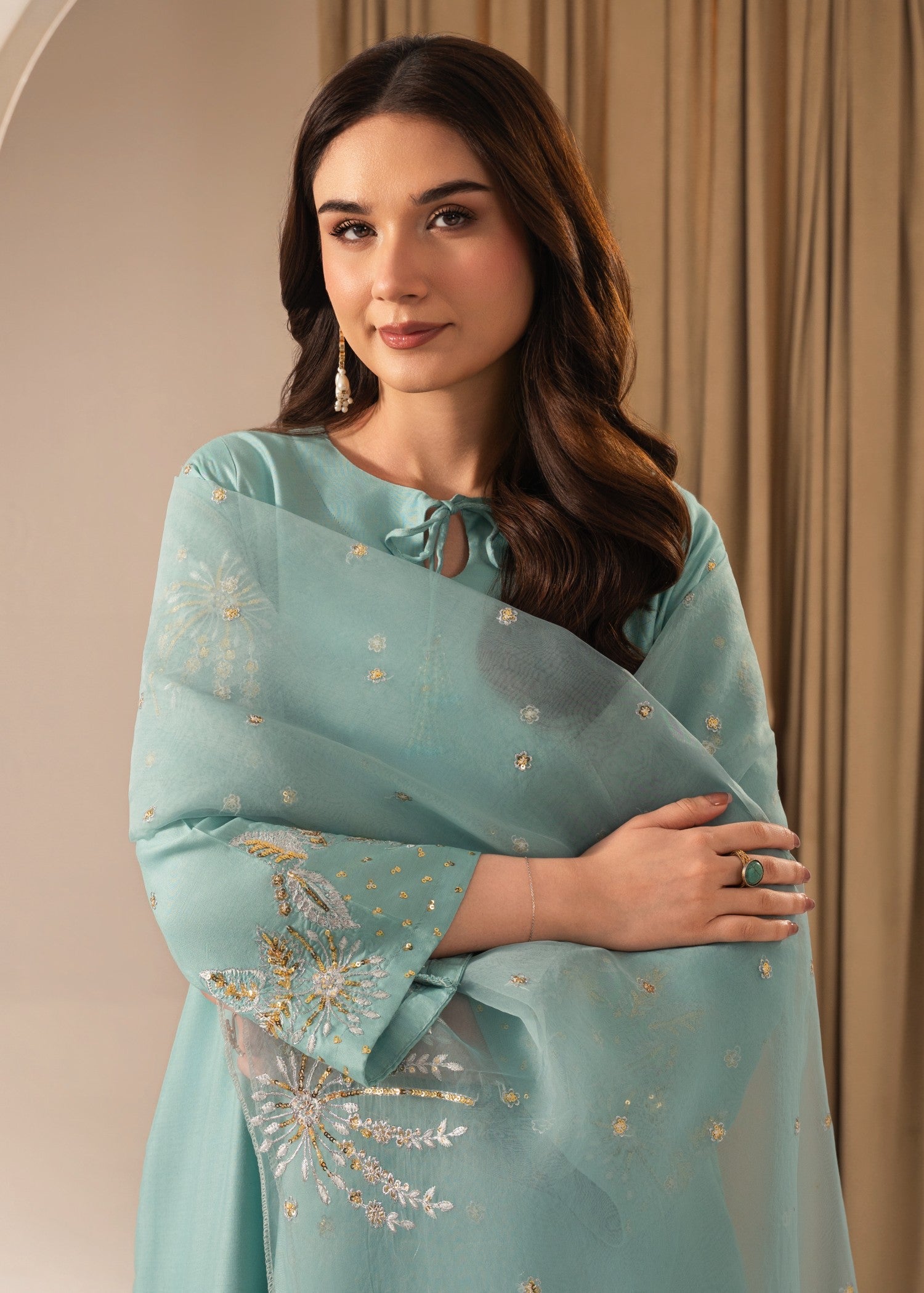 Tehzeeb Libas ZARNAAB EMBROIDERED 3PC