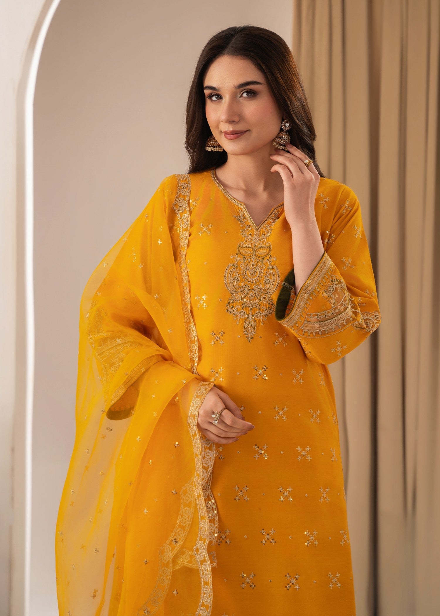 Tehzeeb Libas SONA EMBROIDERED 3PC