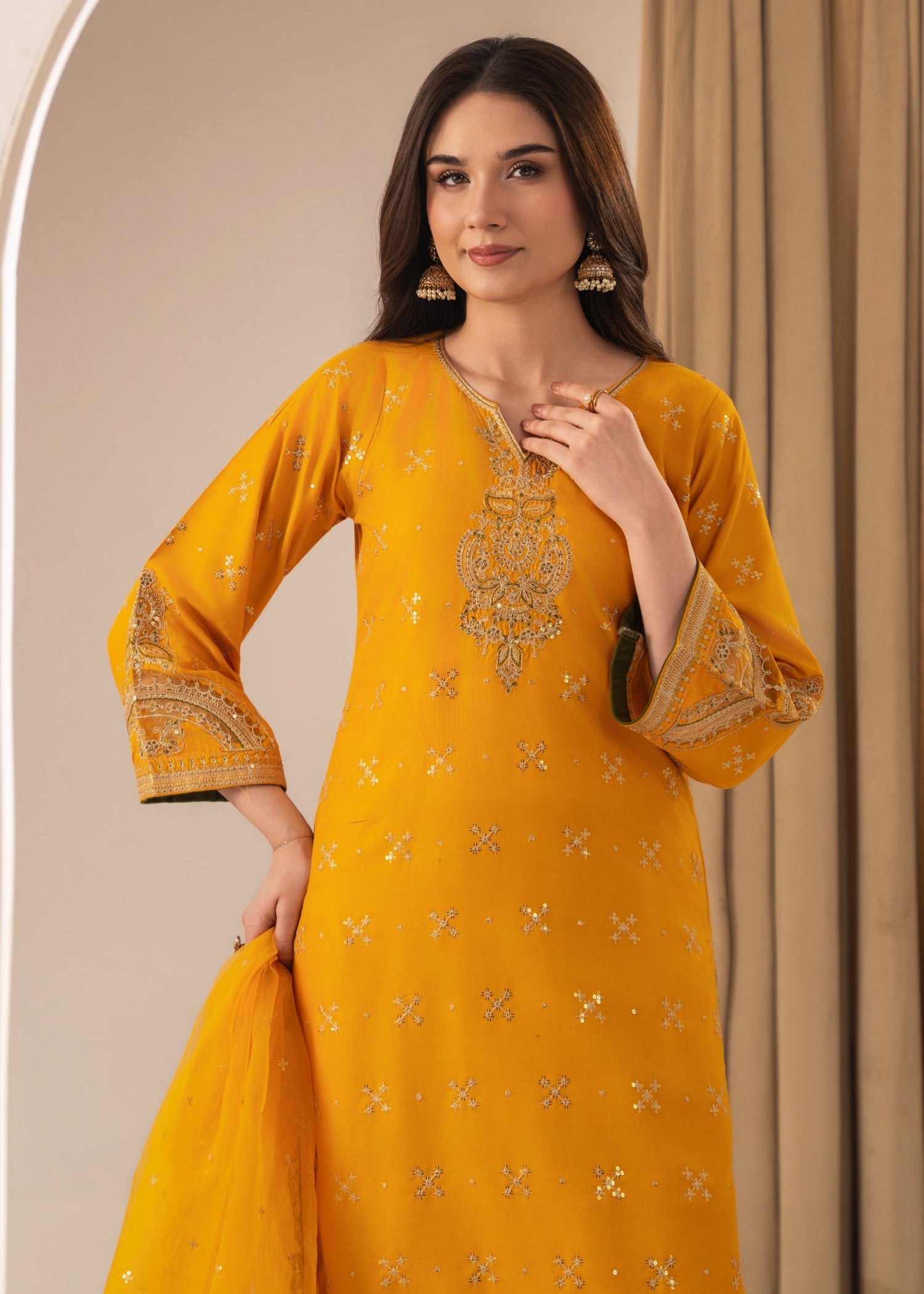 Tehzeeb Libas SONA EMBROIDERED 3PC