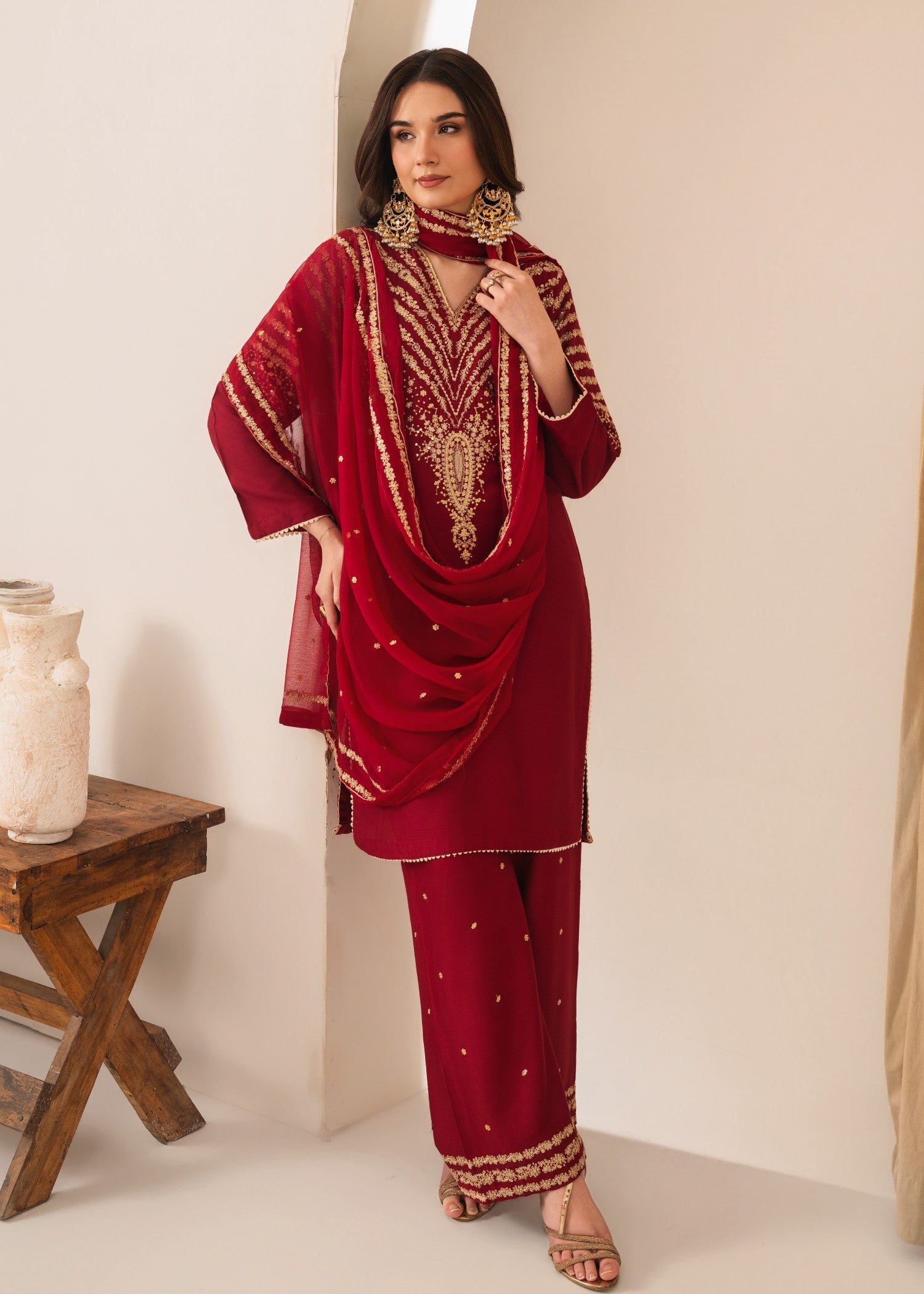 Tehzeeb Libas PEACOCK M EMBROIDERED 3PC