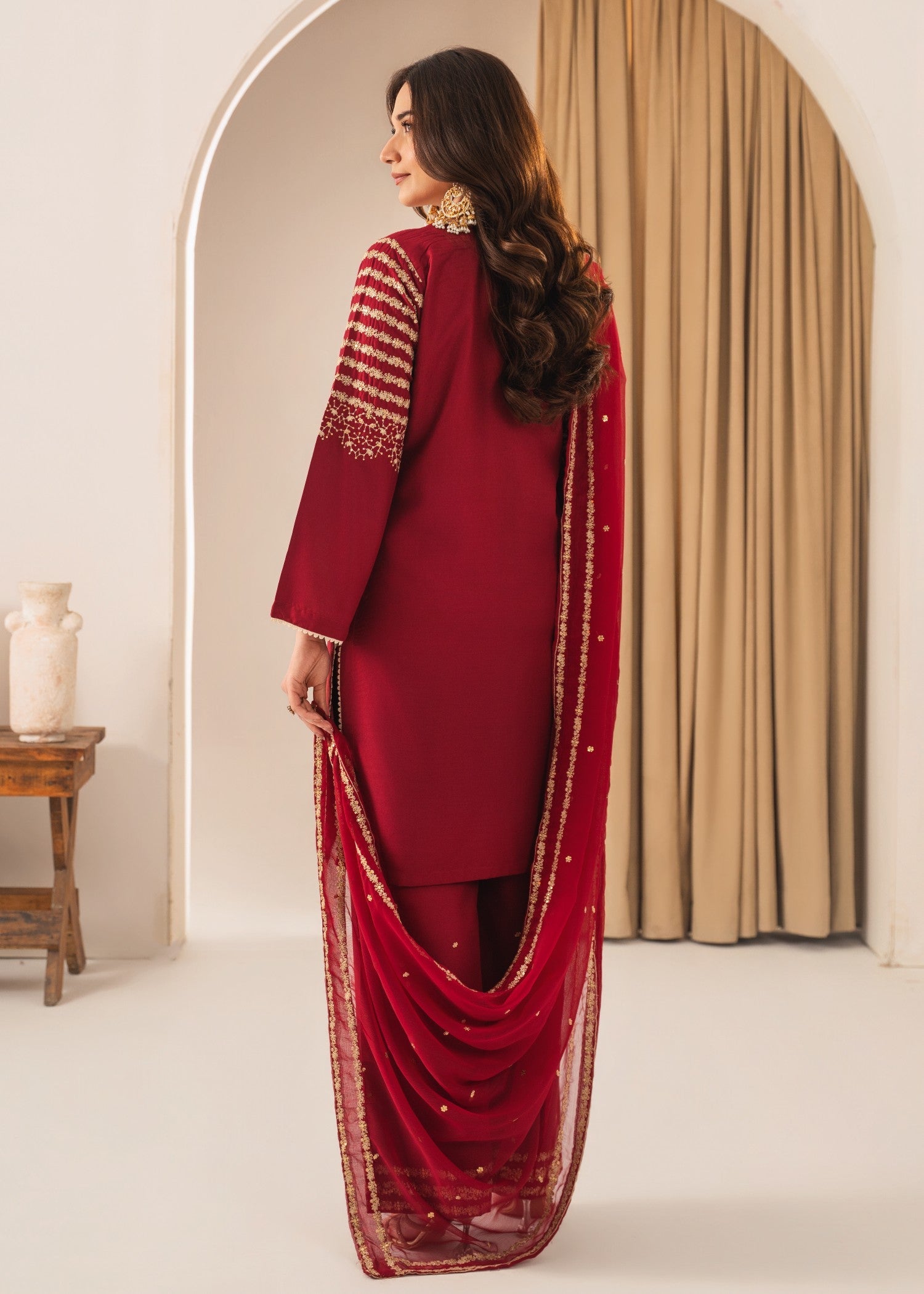 Tehzeeb Libas PEACOCK M EMBROIDERED 3PC