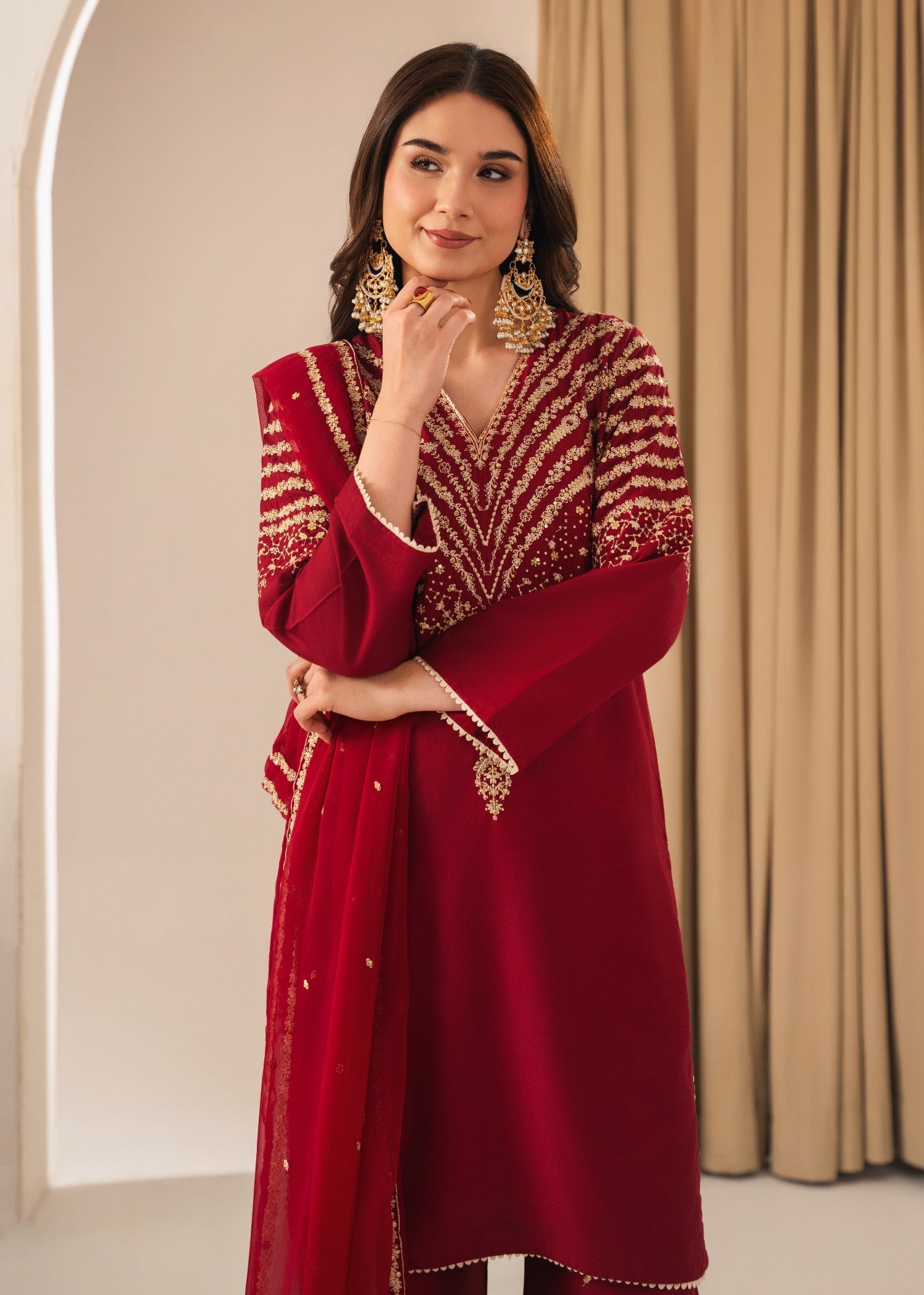Tehzeeb Libas PEACOCK M EMBROIDERED 3PC