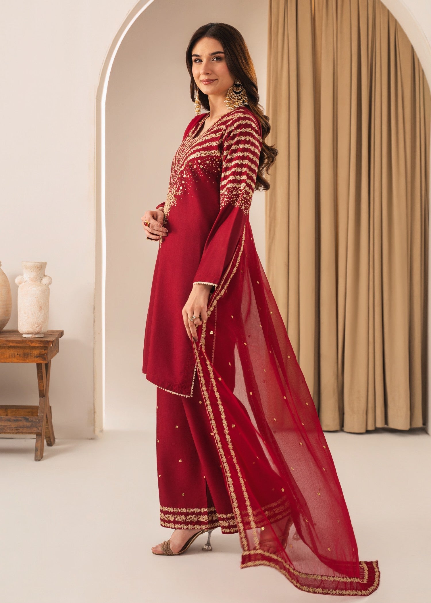 Tehzeeb Libas PEACOCK M EMBROIDERED 3PC