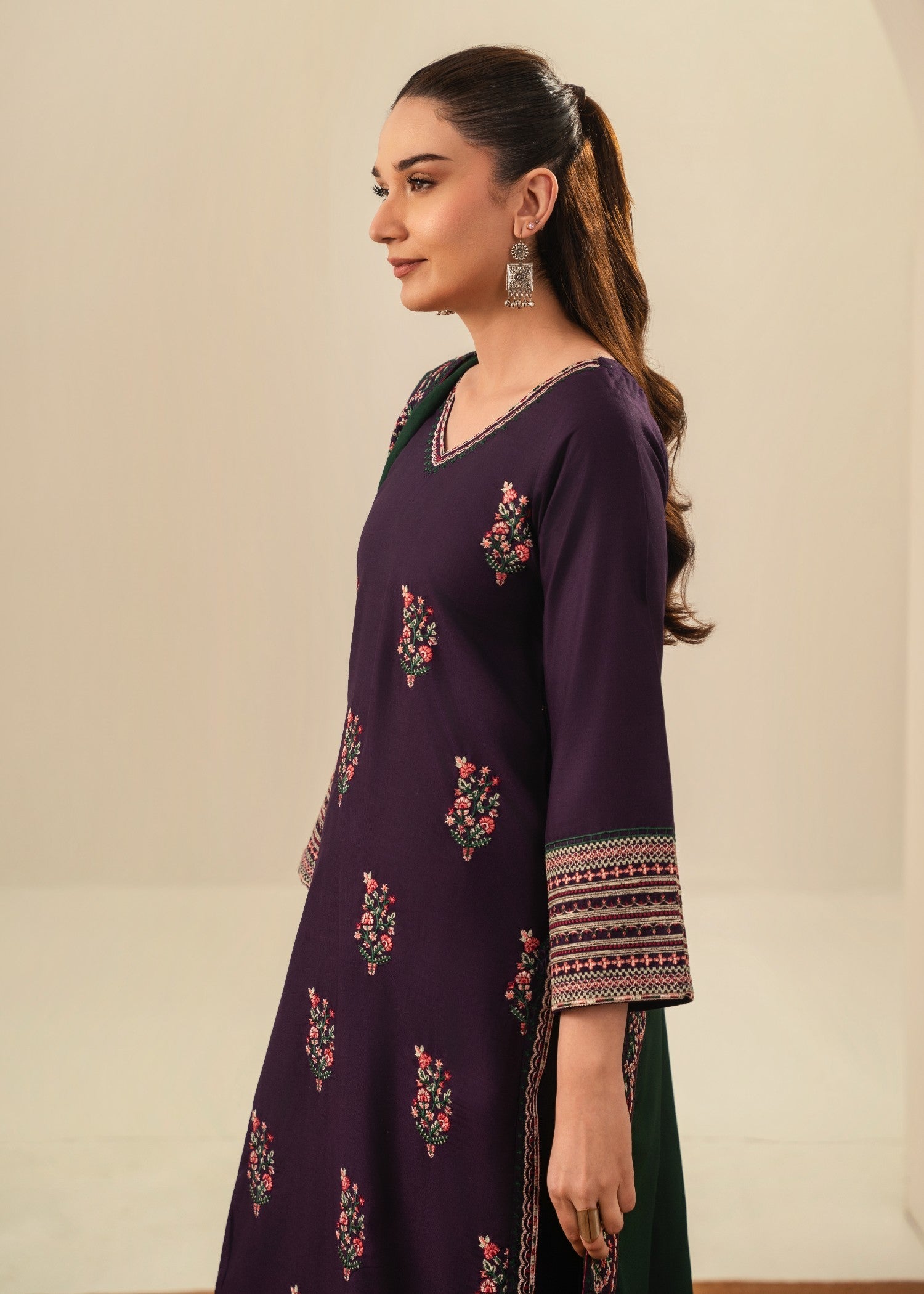 Tehzeeb Libas ROOHI EMBROIDERED 3PC