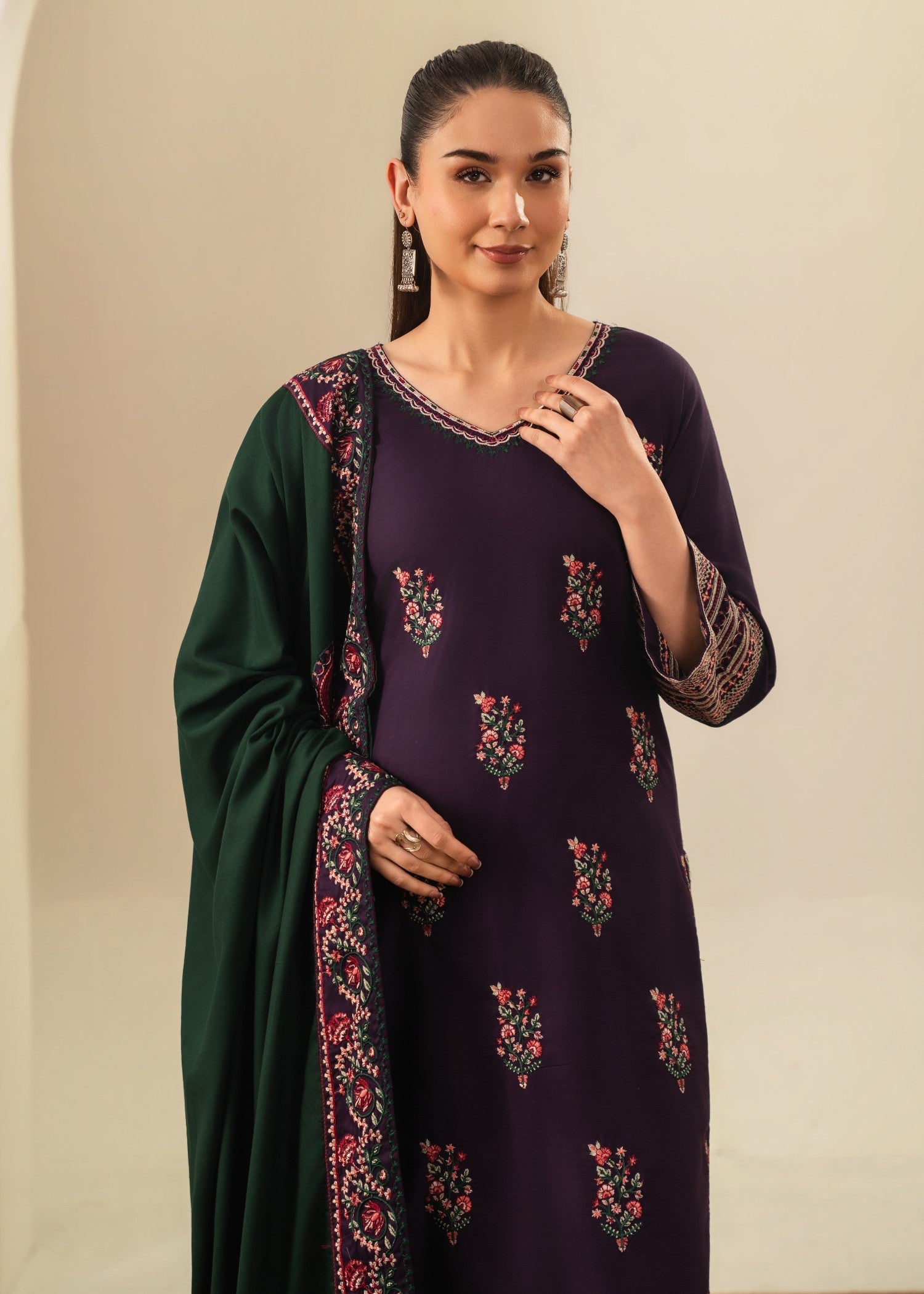Tehzeeb Libas ROOHI EMBROIDERED 3PC