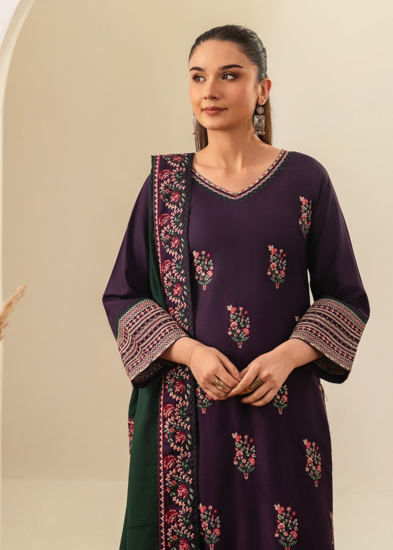 Tehzeeb Libas ROOHI EMBROIDERED 3PC