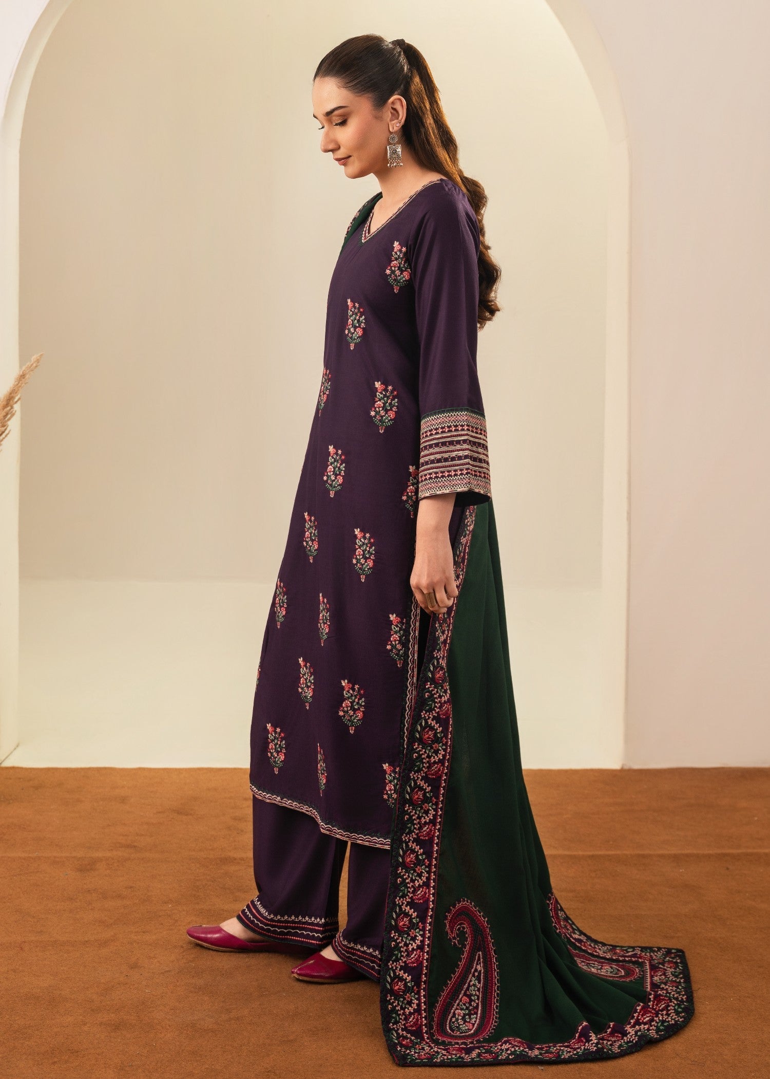 Tehzeeb Libas ROOHI EMBROIDERED 3PC