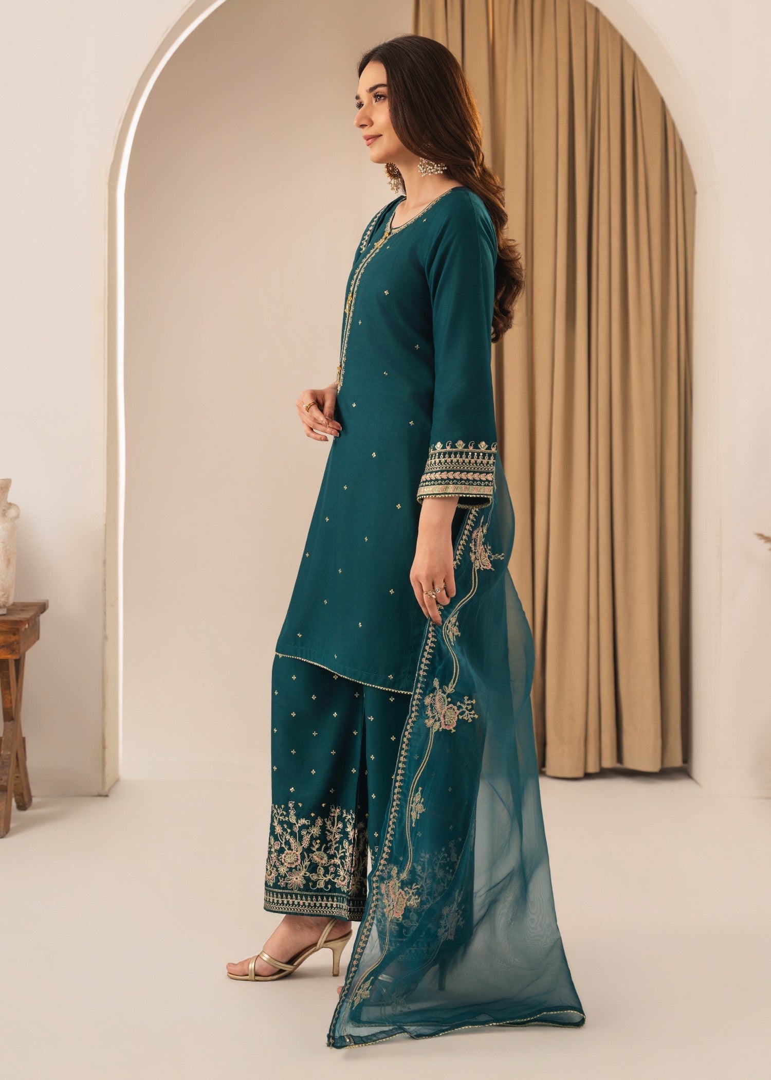 Tehzeeb Libas SAFIRA EMBROIDERED 3PC