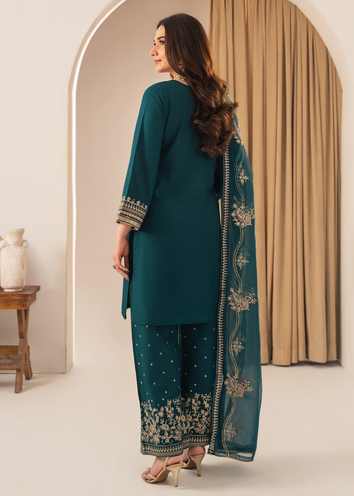 Tehzeeb Libas SAFIRA EMBROIDERED 3PC