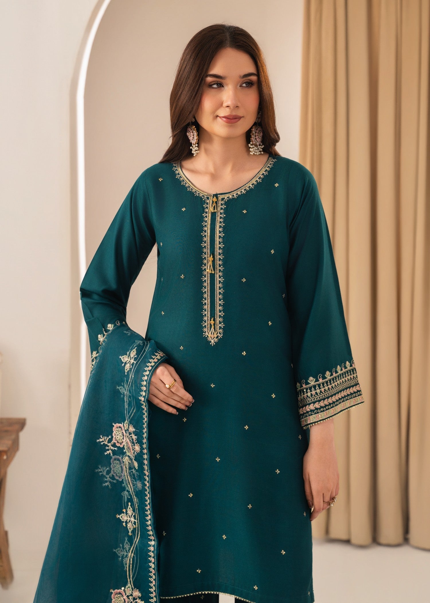 Tehzeeb Libas SAFIRA EMBROIDERED 3PC