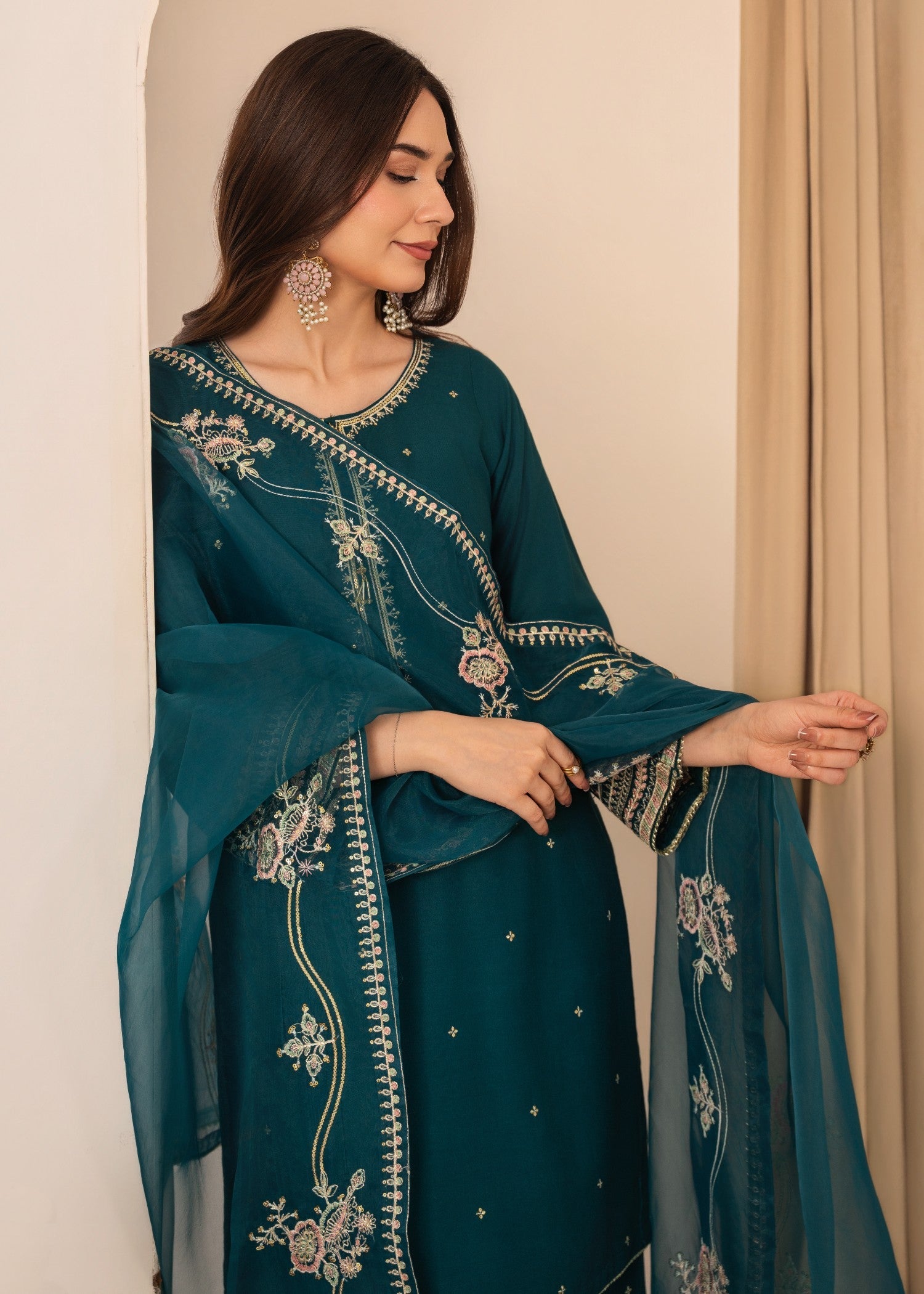 Tehzeeb Libas SAFIRA EMBROIDERED 3PC