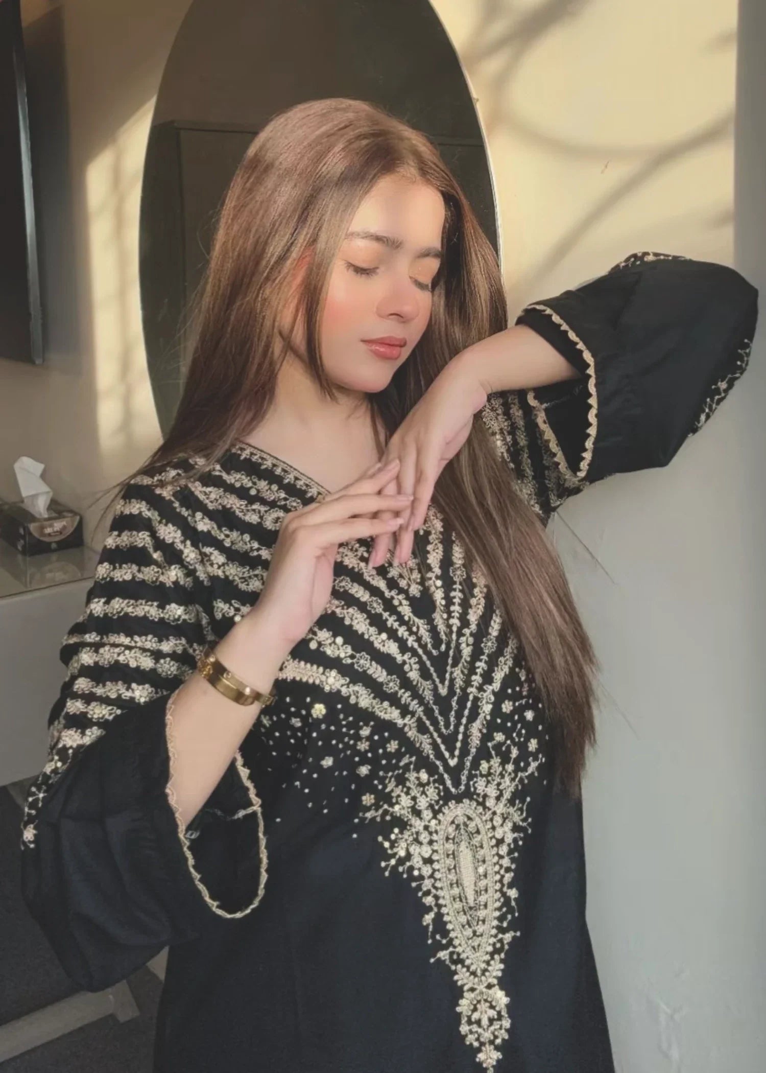 Tehzeeb Libas BLACK PEACOACK