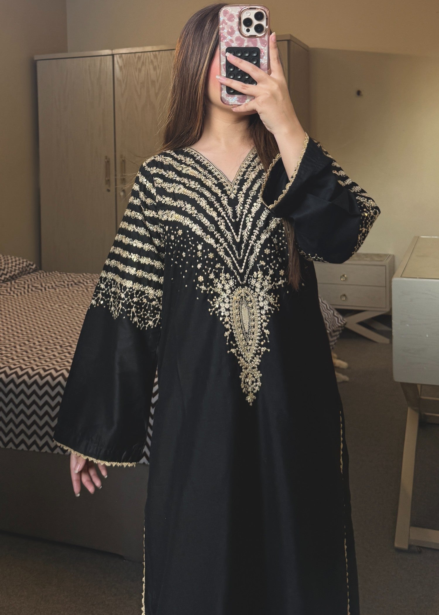 Tehzeeb Libas BLACK PEACOACK