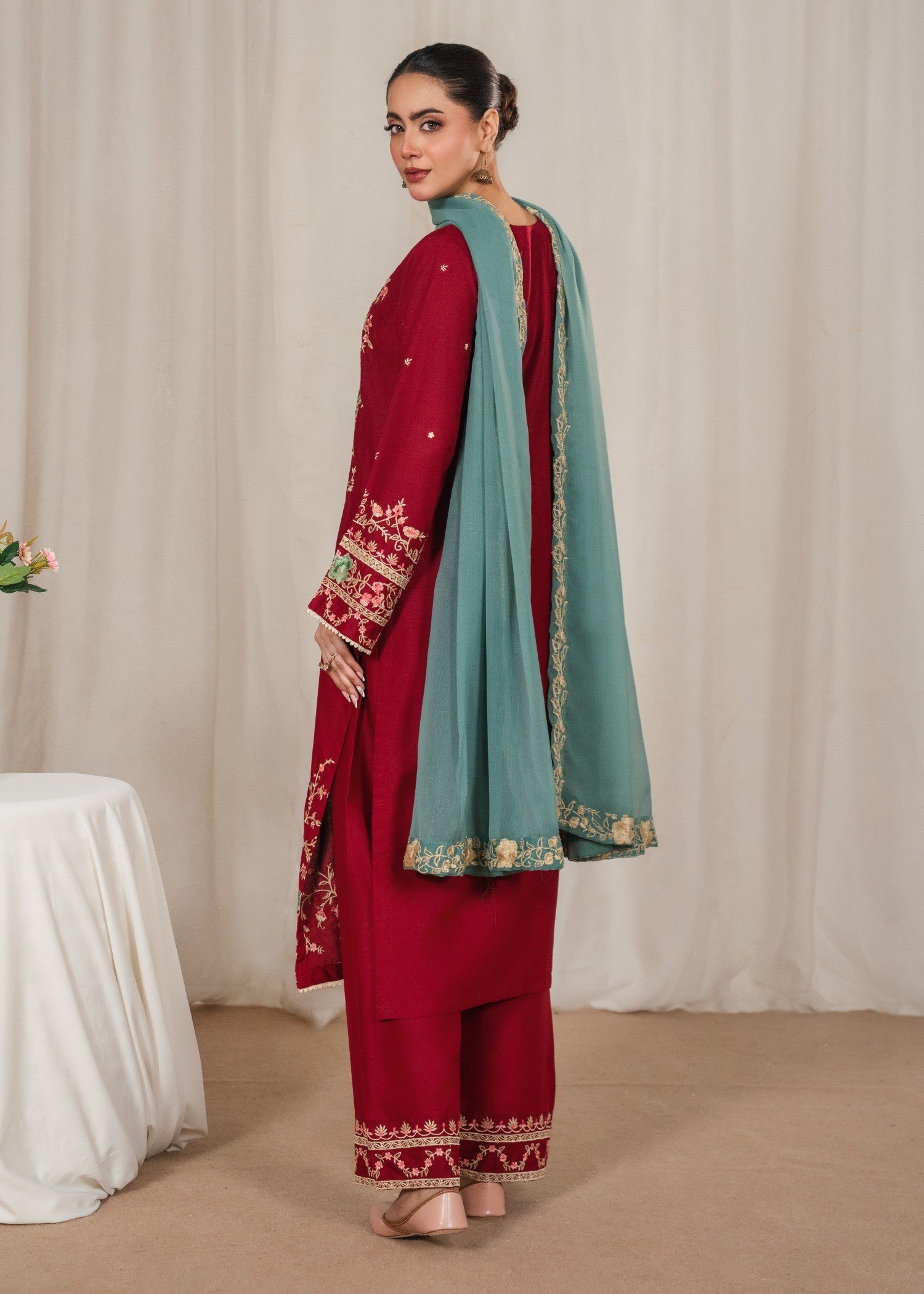 Tehzeeb Libas AROHA EMBROIDERED 3PC
