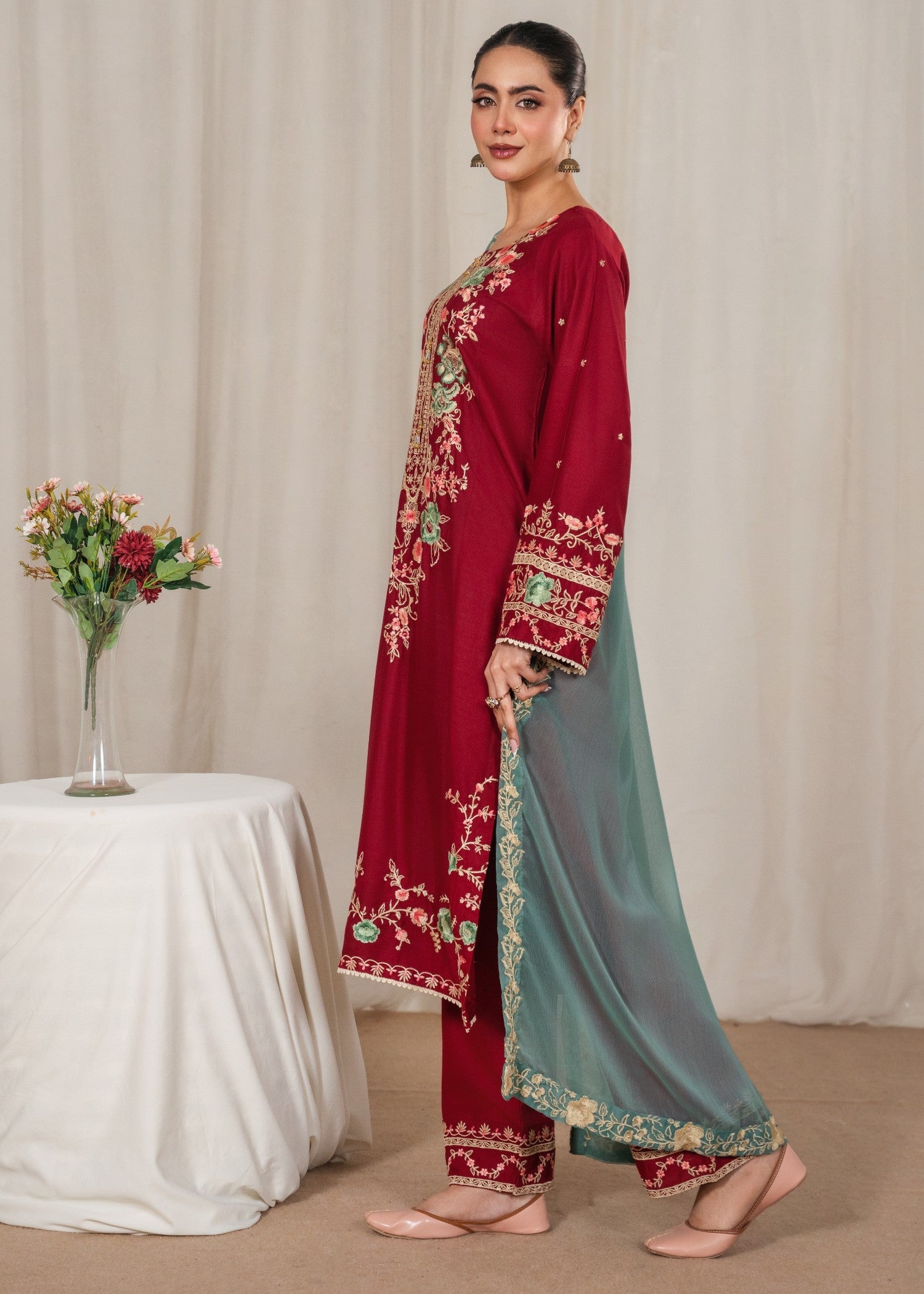Tehzeeb Libas AROHA EMBROIDERED 3PC