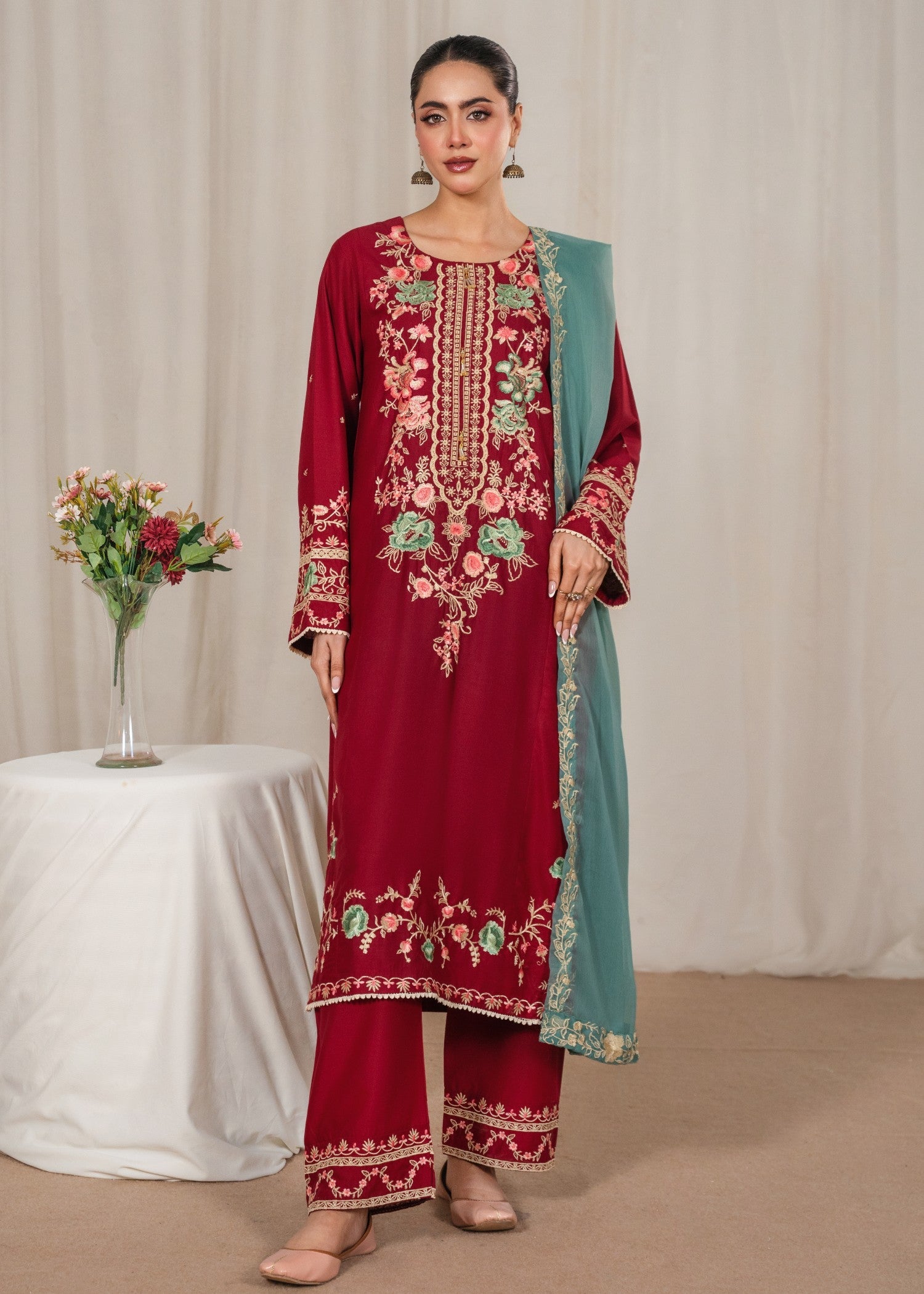 Tehzeeb Libas AROHA EMBROIDERED 3PC