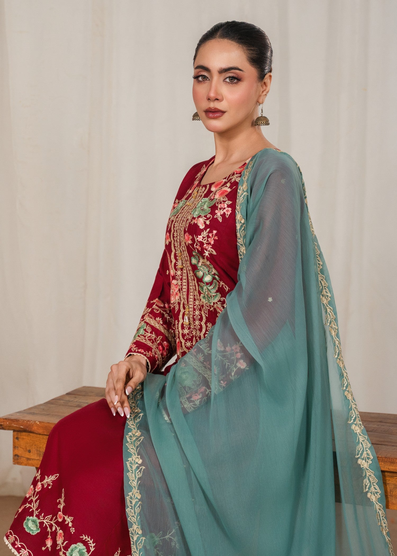 Tehzeeb Libas AROHA EMBROIDERED 3PC