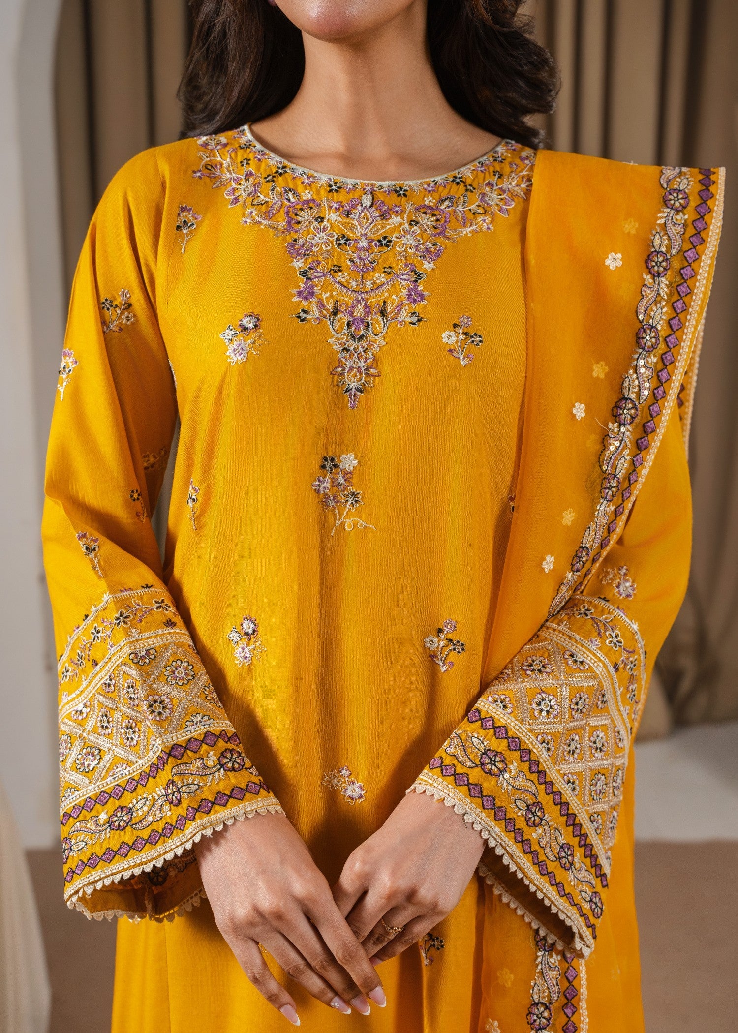 Tehzeeb Libas PREET EMBROIDERED 3PC