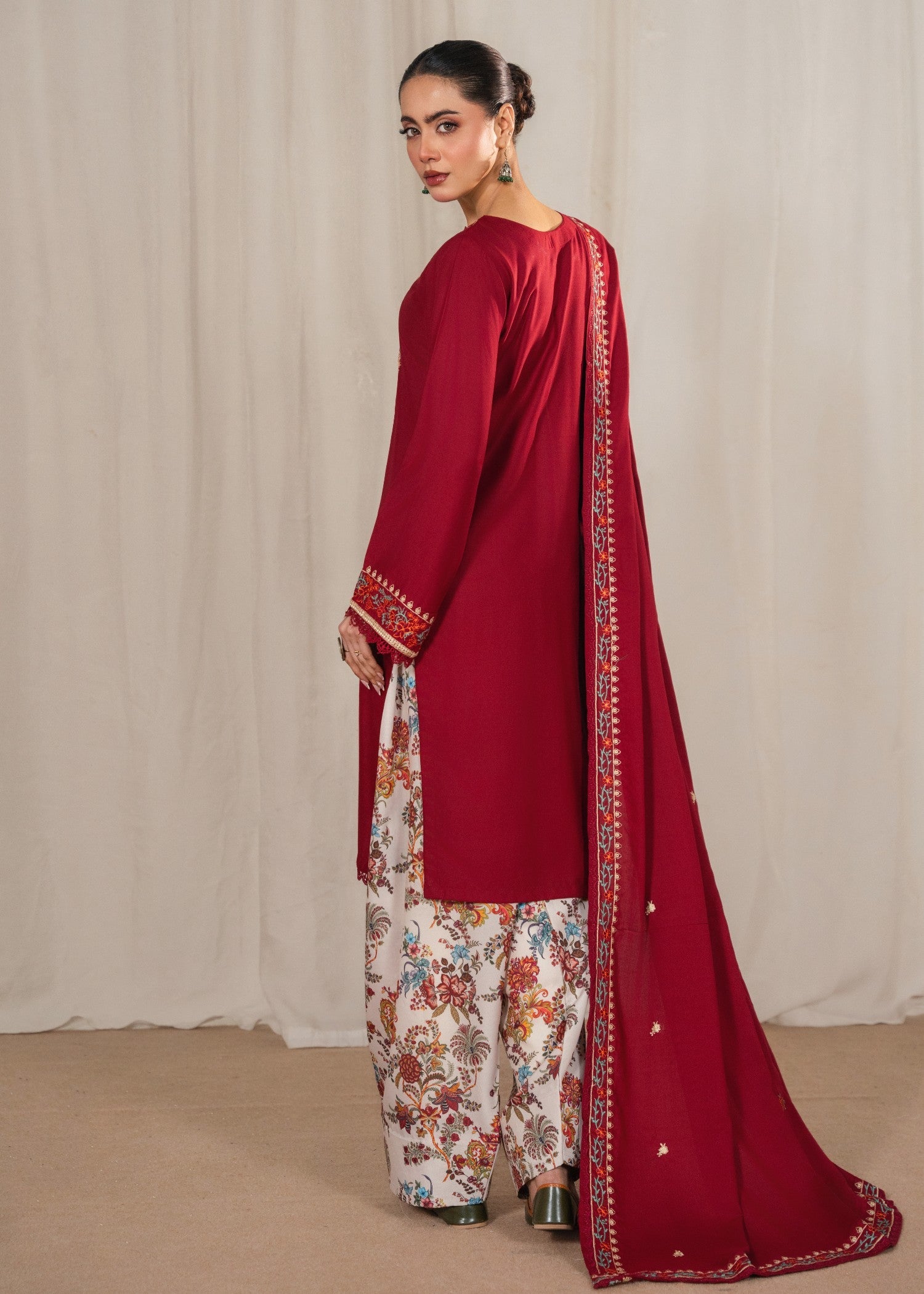 Tehzeeb Libas KESAR EMBROIDERED 3PC