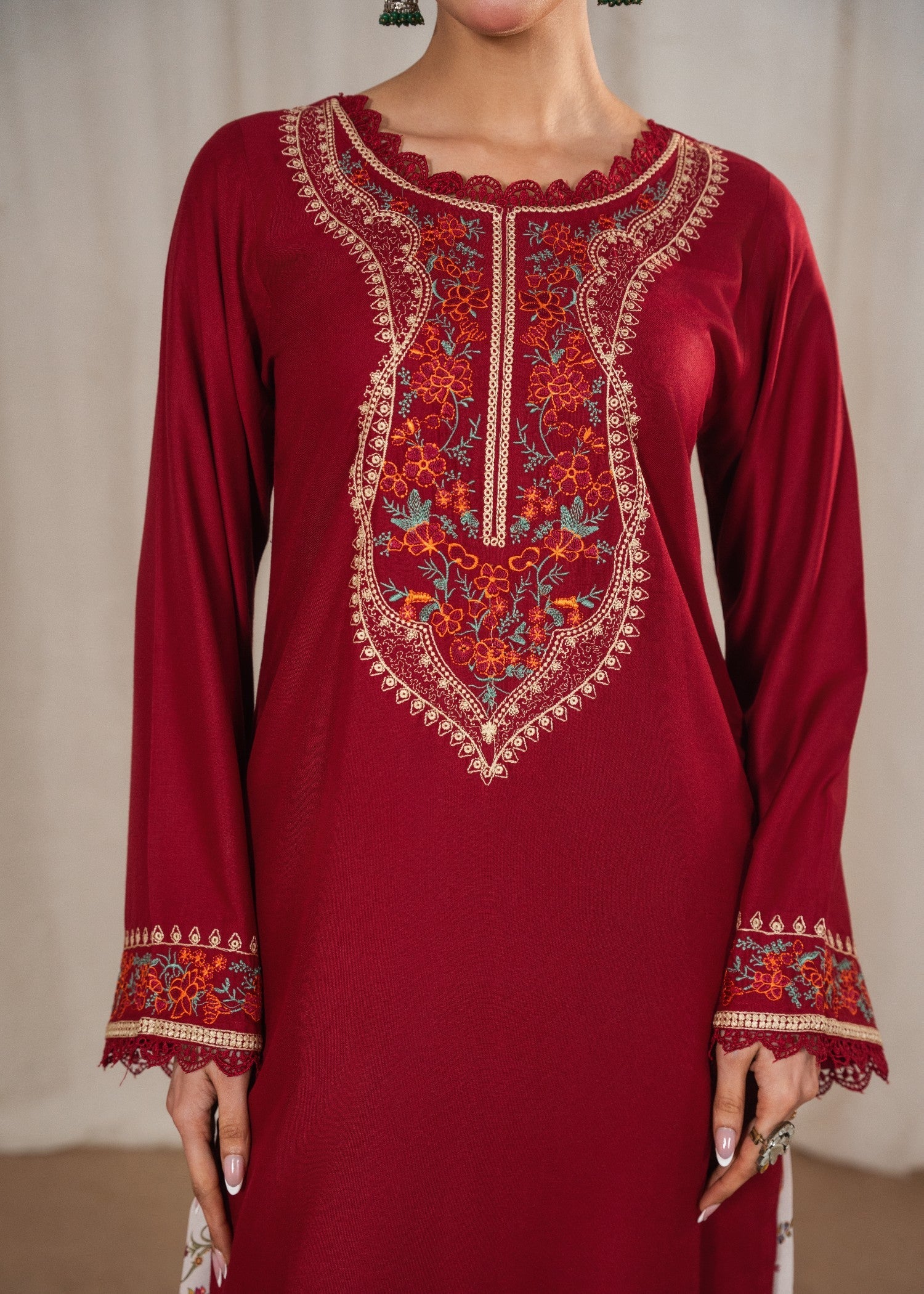 Tehzeeb Libas KESAR EMBROIDERED 3PC