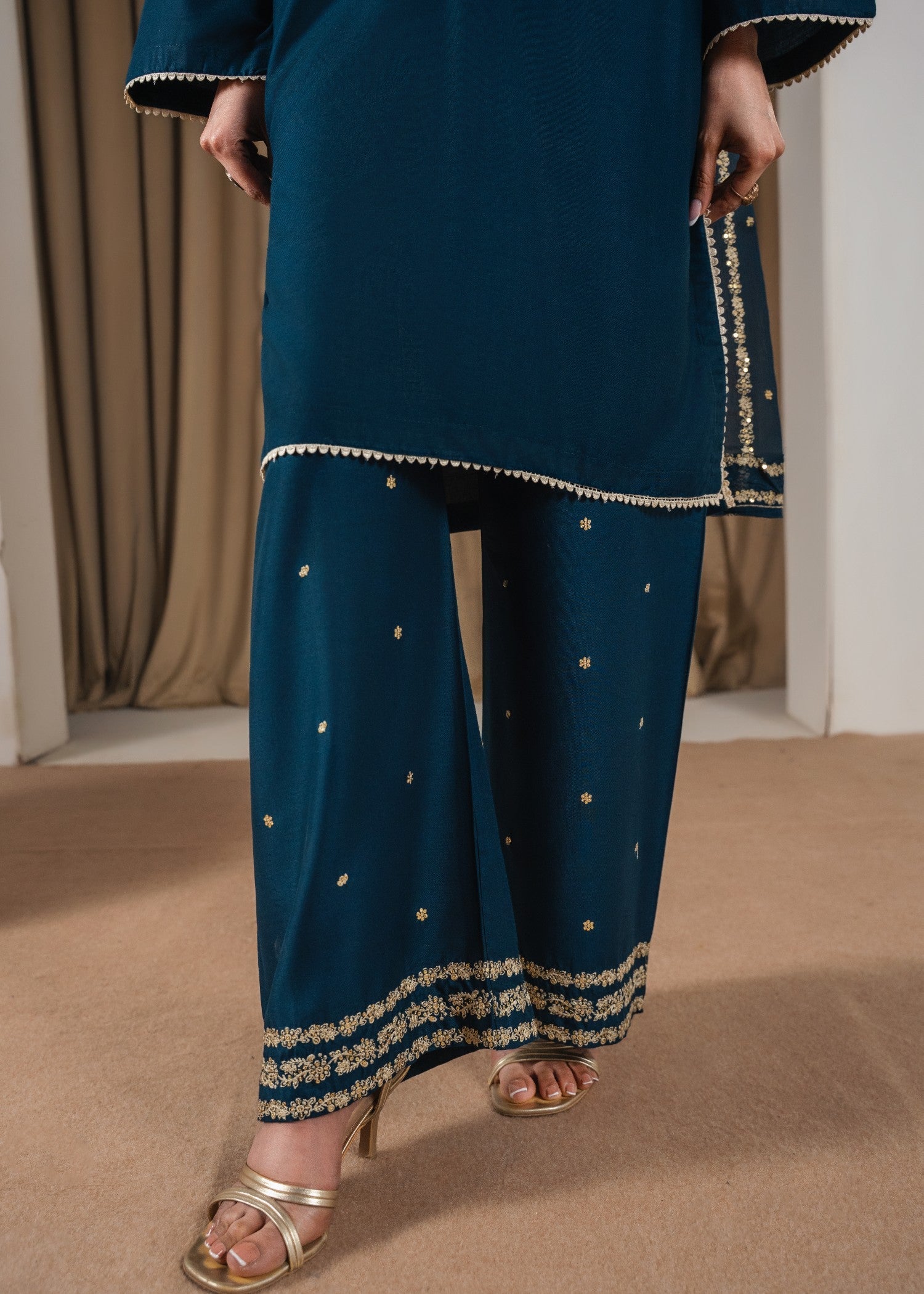 Tehzeeb Libas PEACOCK Z EMBROIDERED 3PC