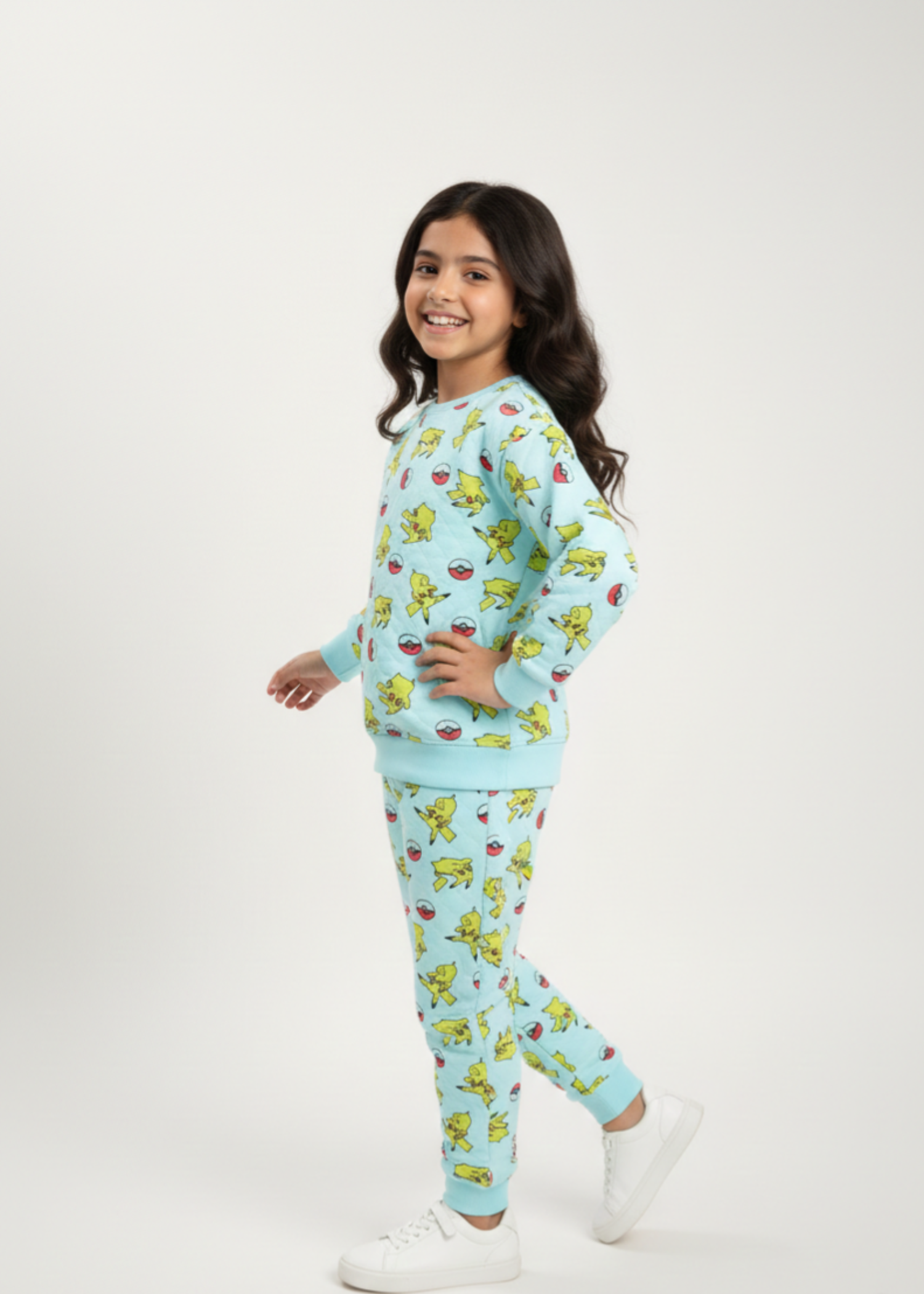 PIKACHU-PRINTED-KIDS-FLEECE-SUIT-WARM-WINTER-TRACKSUIT-FOR-GIRLS