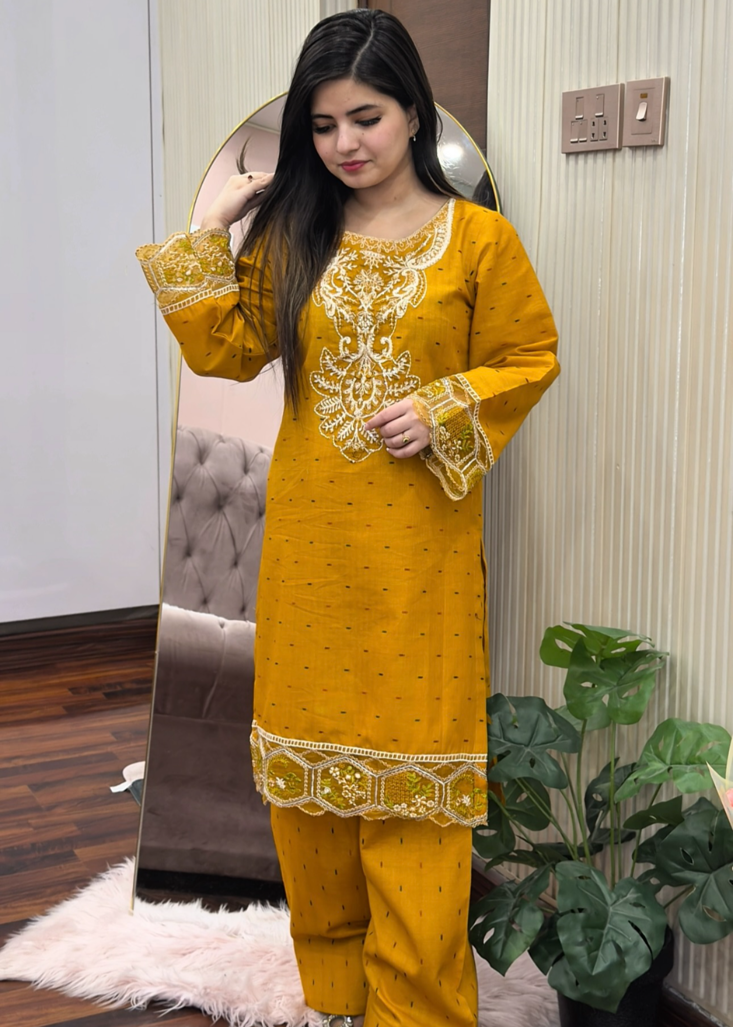 Tehzeeb Libas MUQADDAS EMBROIDERED 2PC