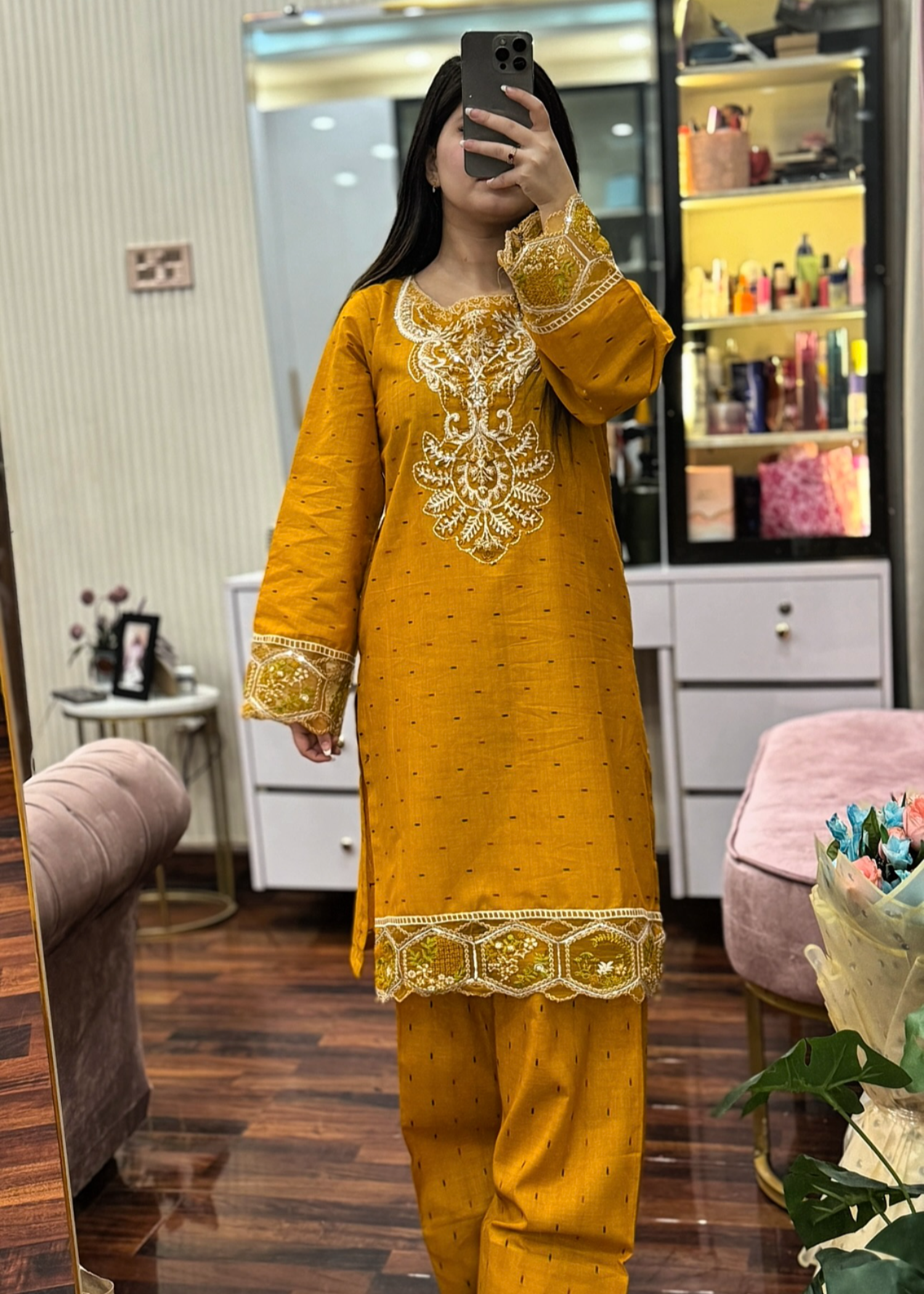 Tehzeeb Libas MUQADDAS EMBROIDERED 2PC