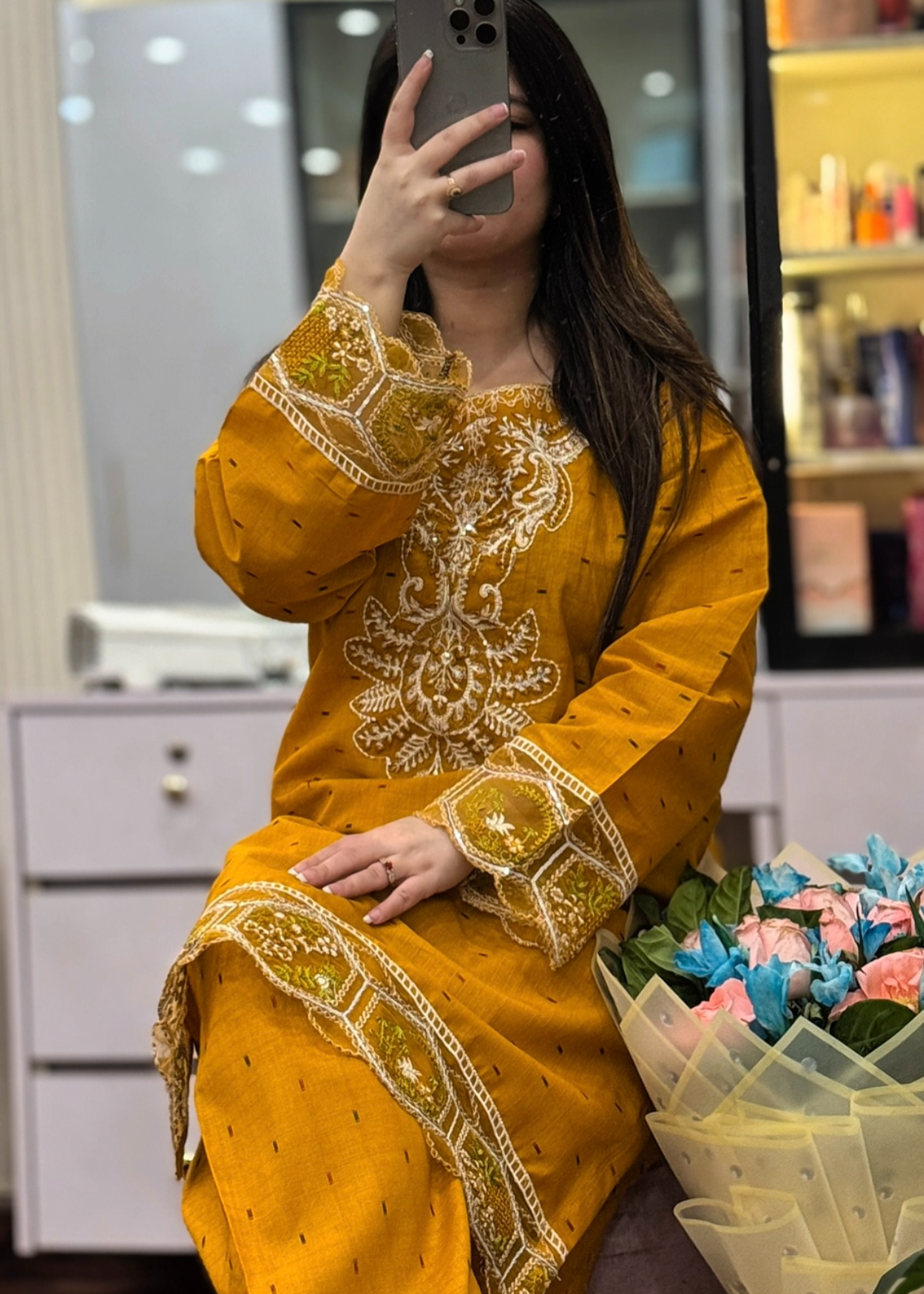Tehzeeb Libas MUQADDAS EMBROIDERED 2PC