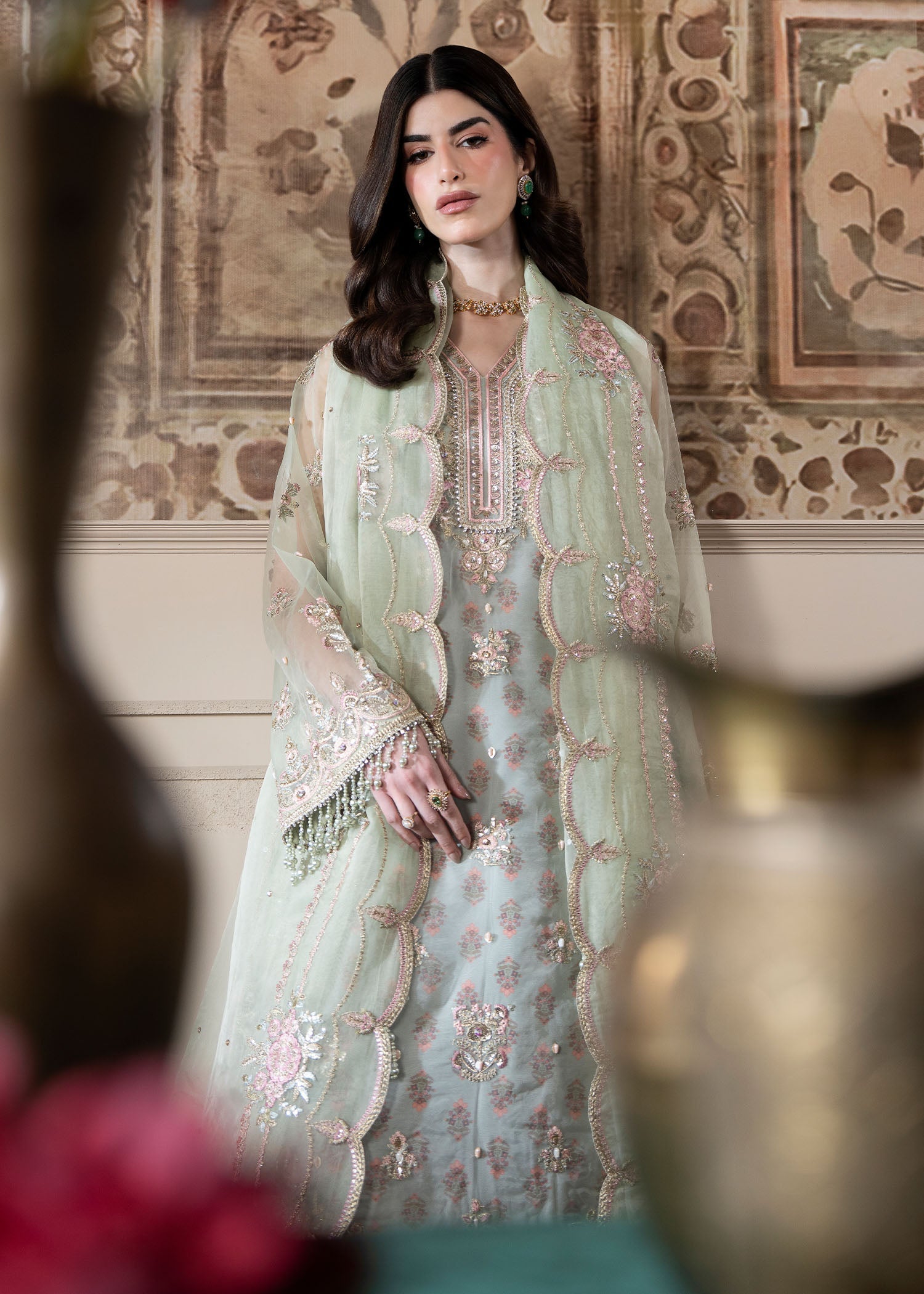 Rang-e-Haya Aster (Mint Green)