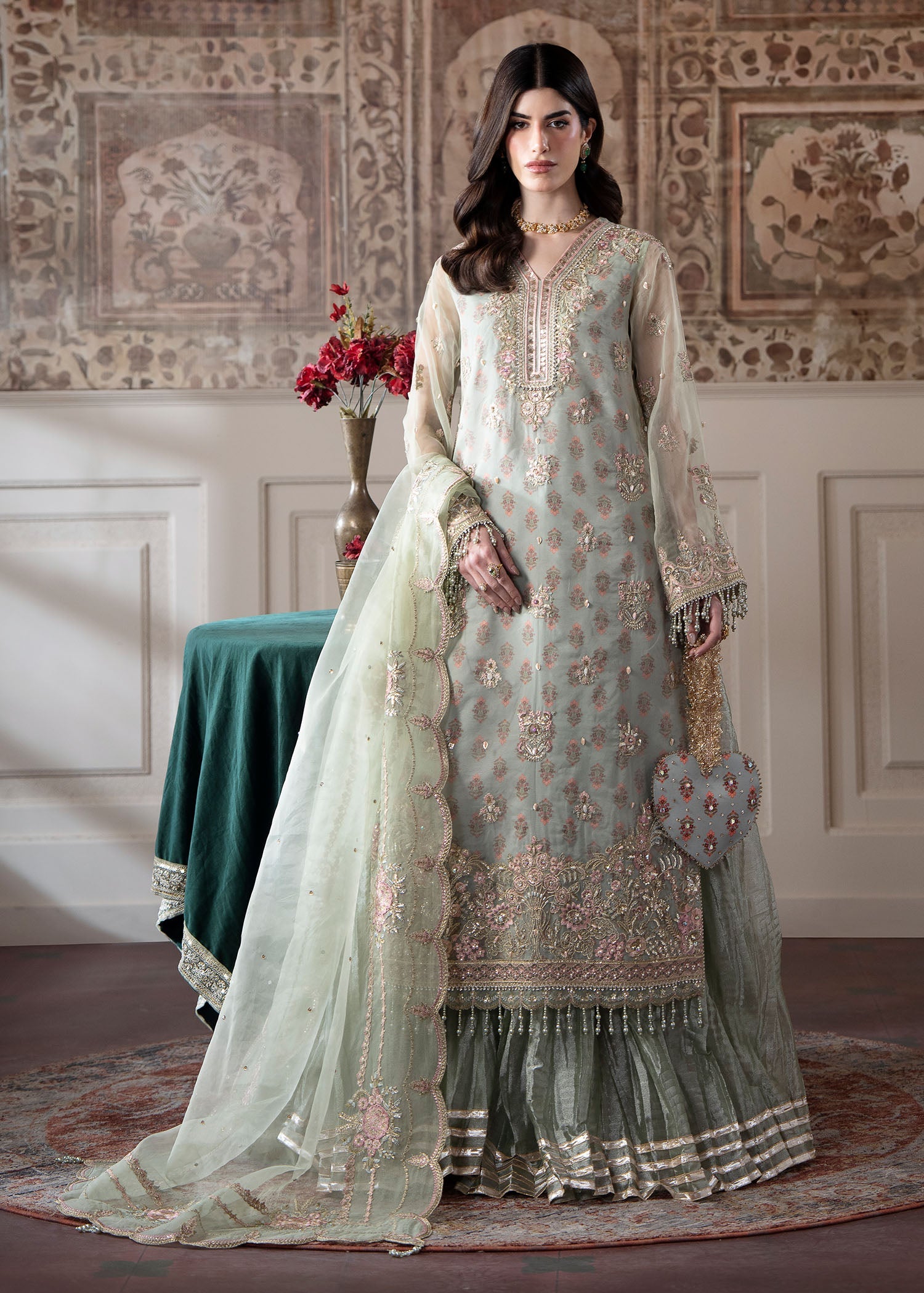 Rang-e-Haya Aster (Mint Green)