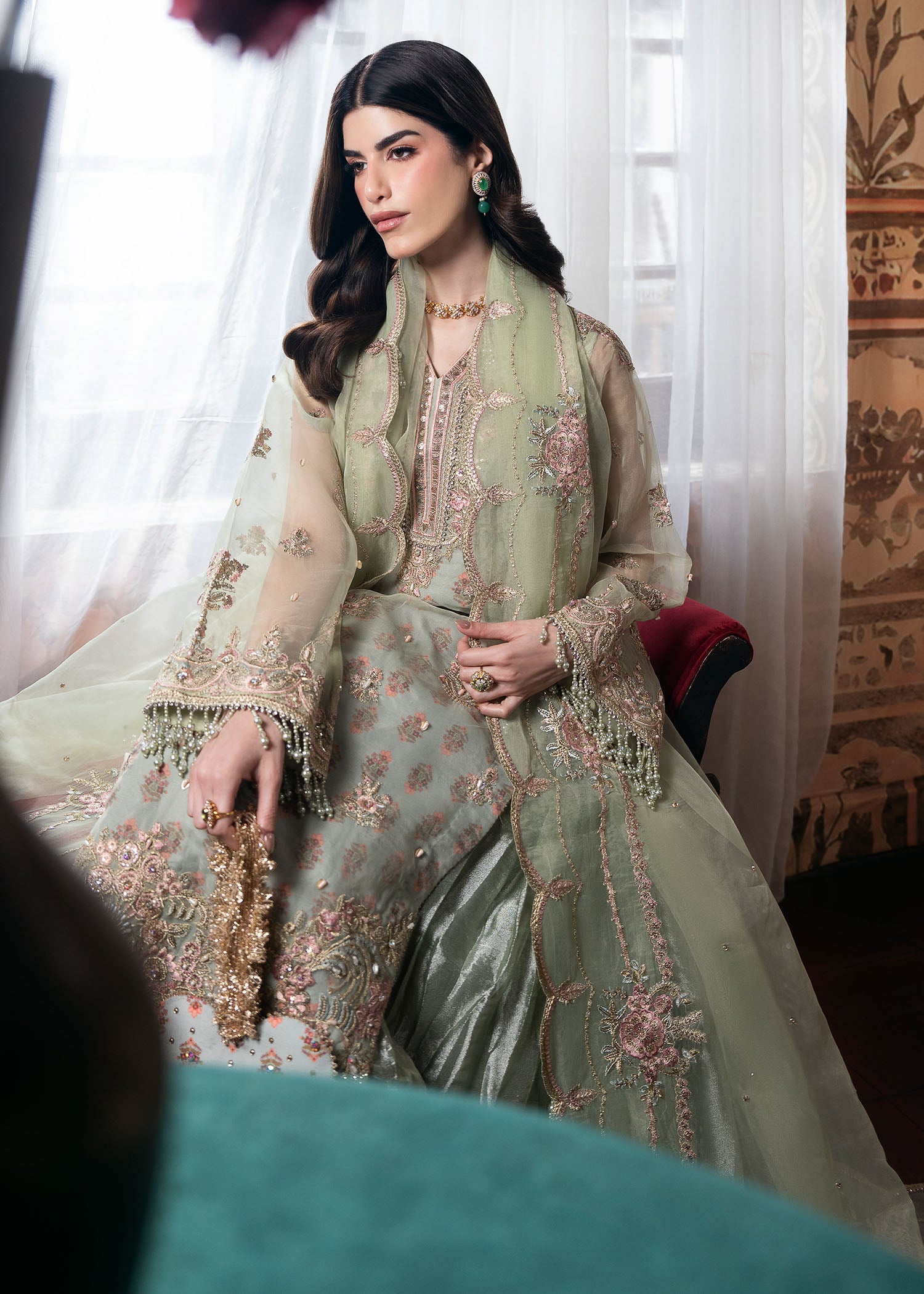 Rang-e-Haya Aster (Mint Green)