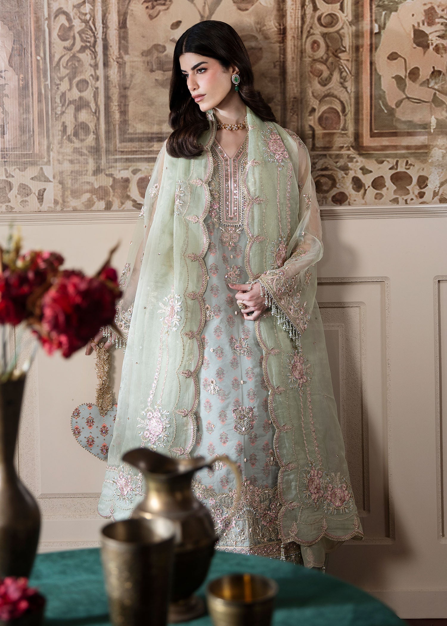 Rang-e-Haya Aster (Mint Green)