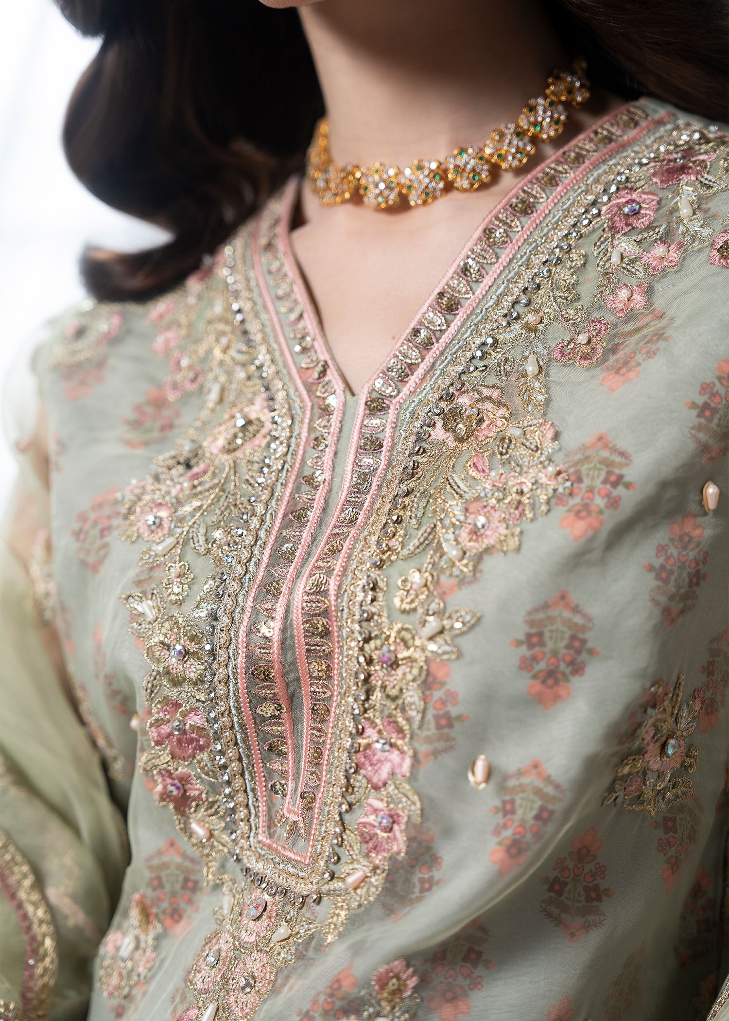 Rang-e-Haya Aster (Mint Green)