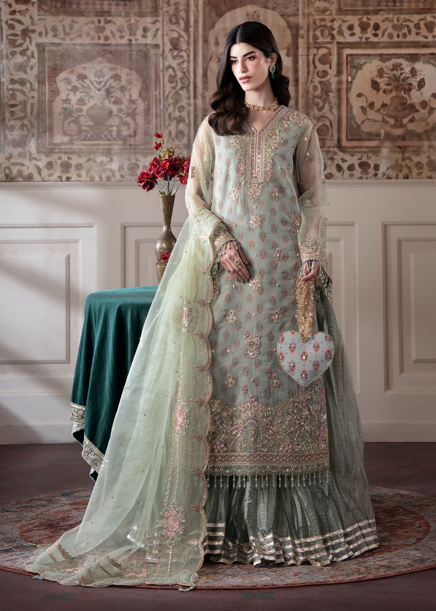 Rang-e-Haya Aster (Mint Green)